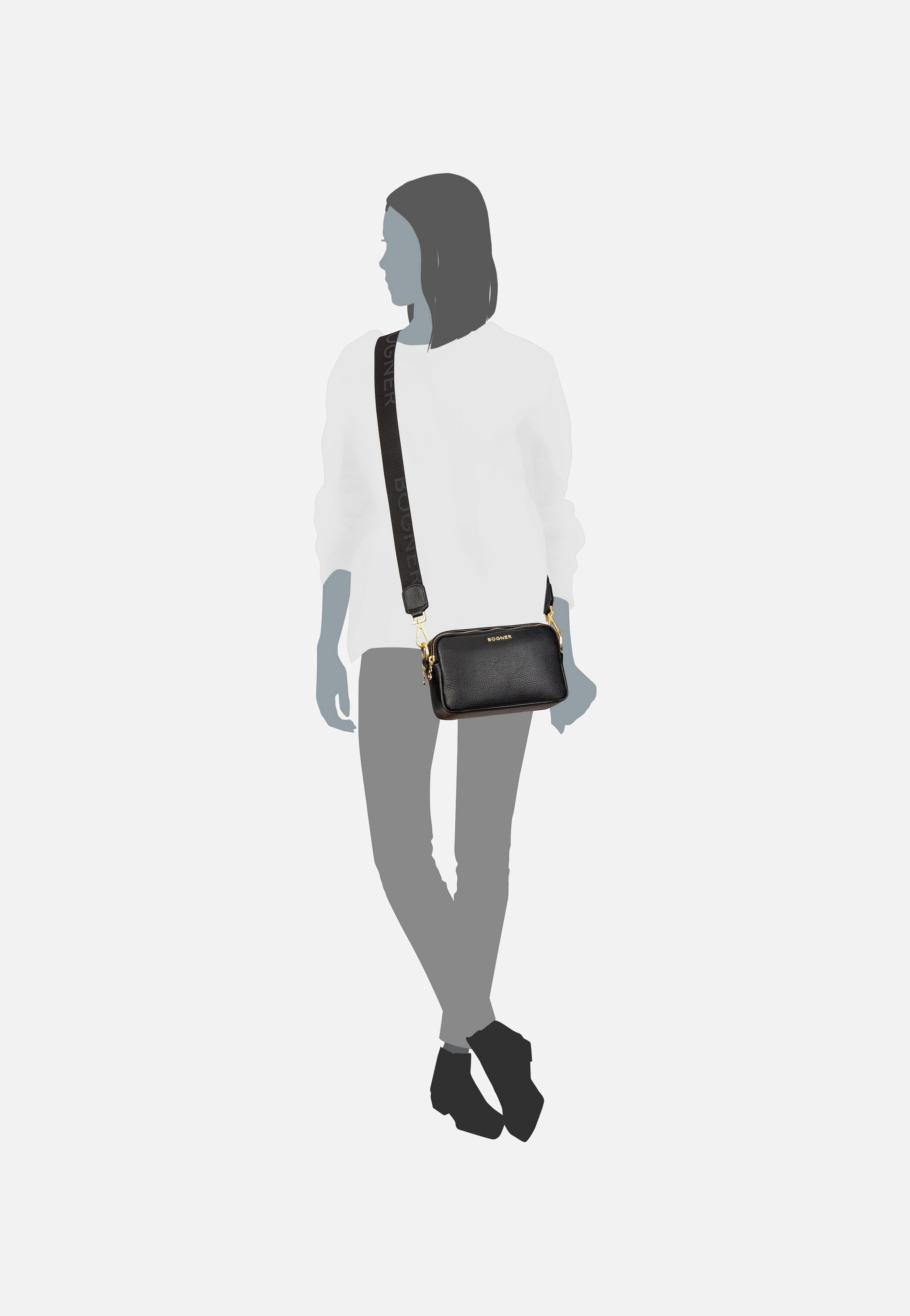 Bogner Wallis Avy SHB XSHZ Black Crossbody Bag