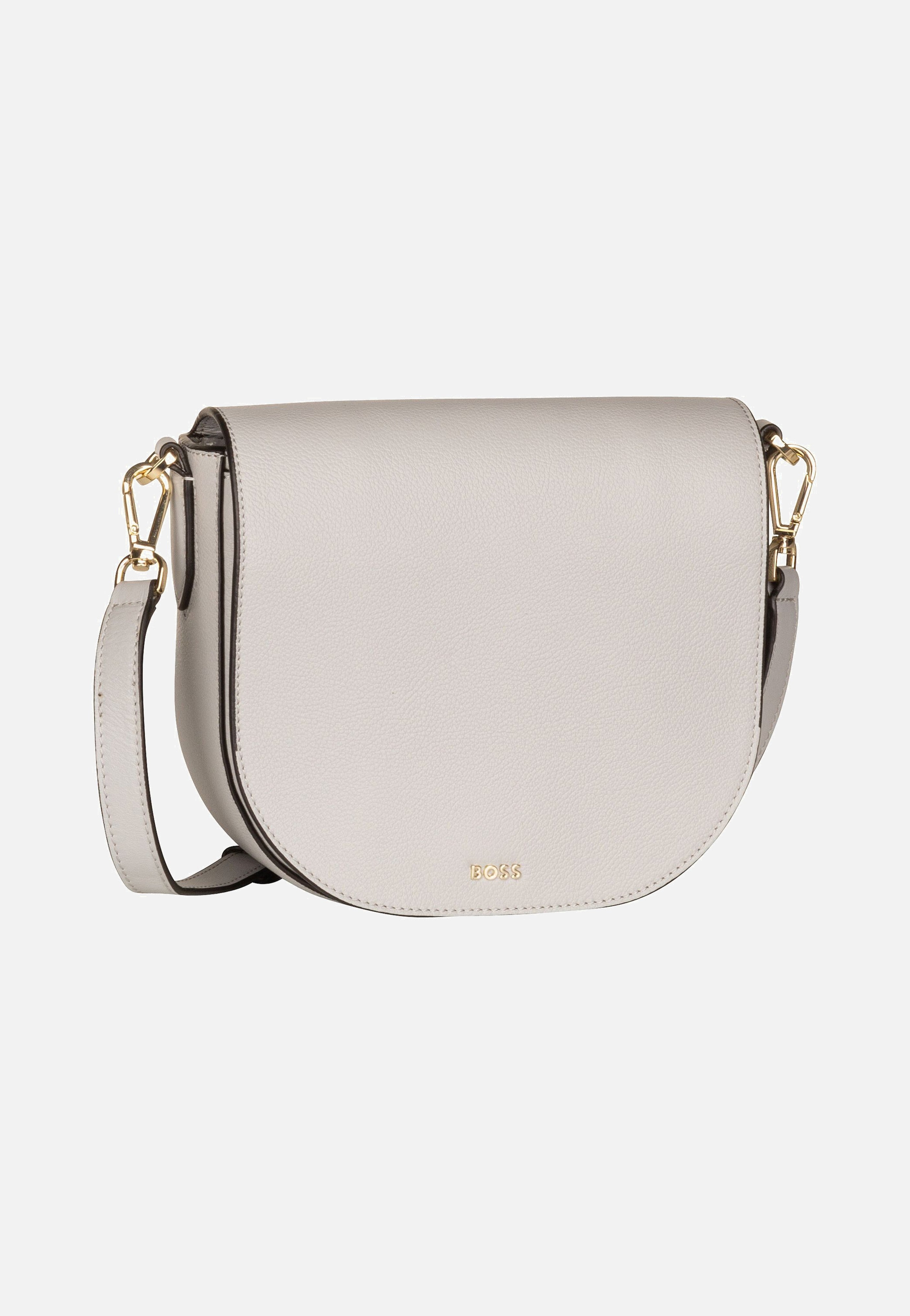 BOSS - Alyce Flap BM 50535965 Light/Pastel Grey - Saddle Bag | Women-Image