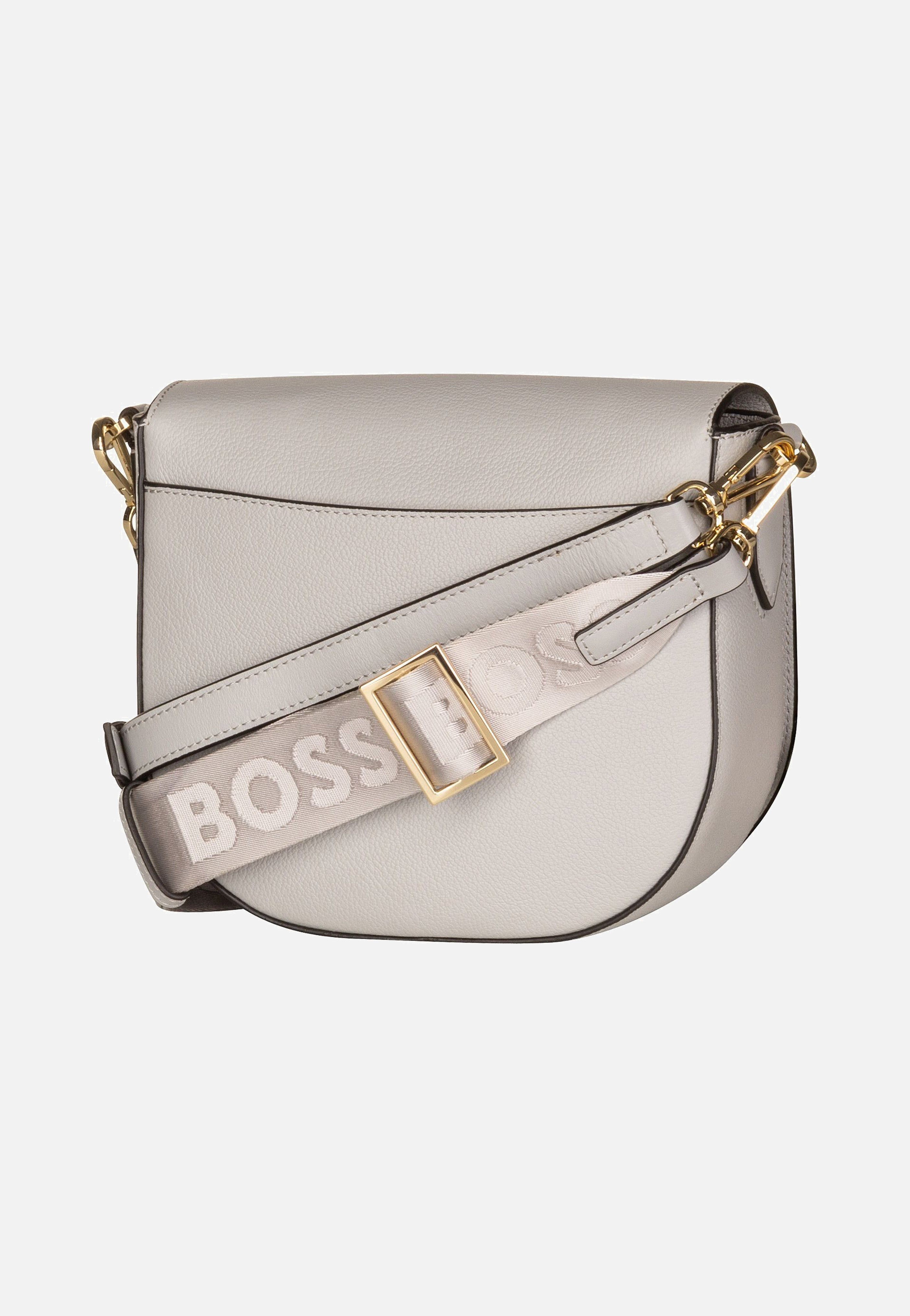 BOSS - Alyce Flap BM 50535965 Light/Pastel Grey - Saddle Bag | Women-Image