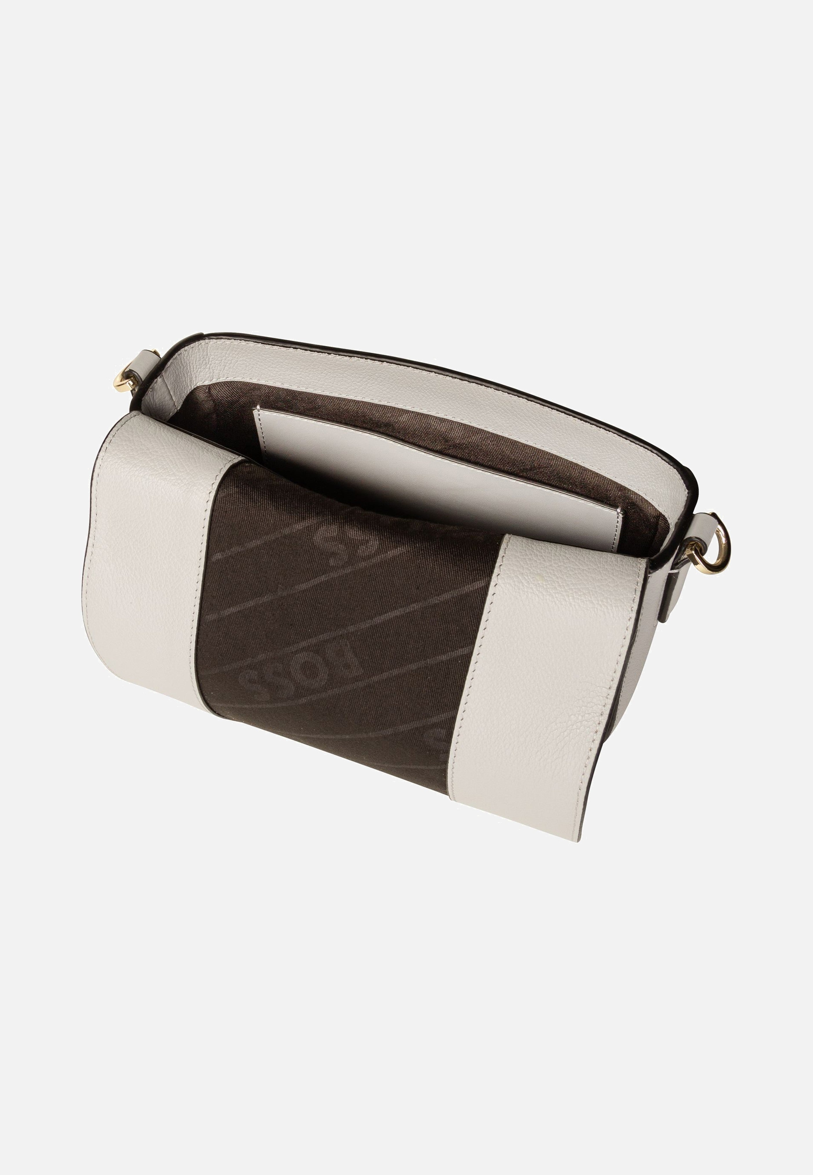 BOSS - Alyce Flap BM 50535965 Light/Pastel Grey - Saddle Bag | Women-Image