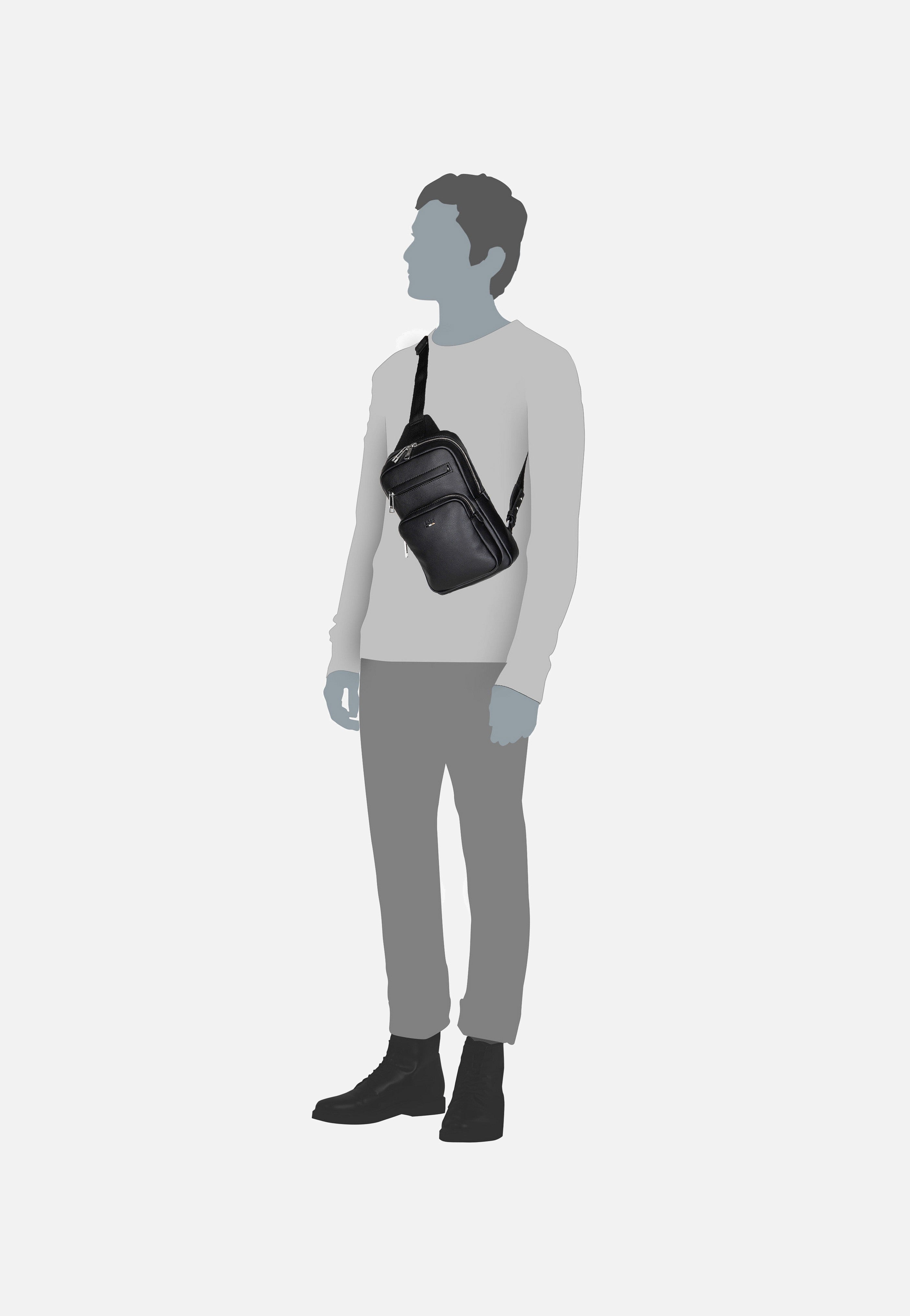BOSS - Ray Monostrap 50523410 Black - Sling Bag | Men-Image