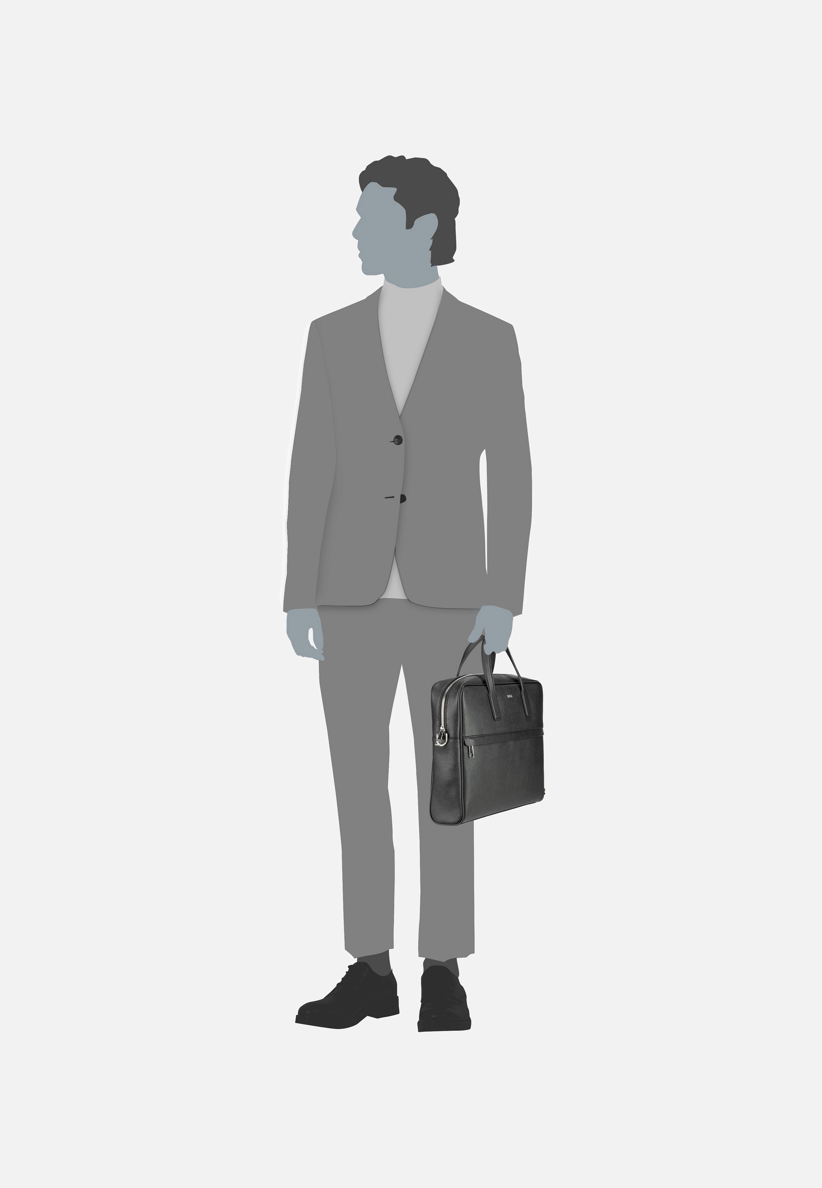 BOSS Zair Small Document Case Black - Briefcase | Sakoi