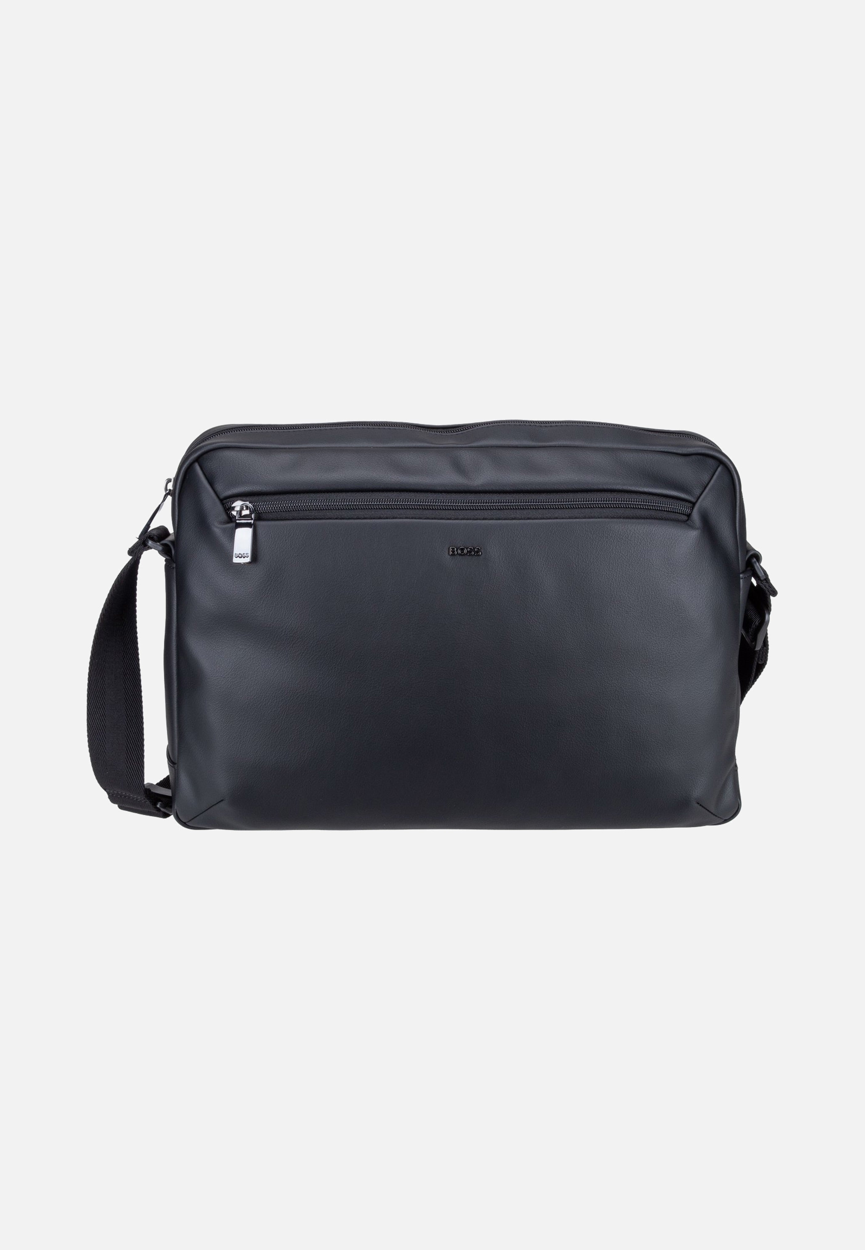 BOSS Jace Zip Messenger Black Crossbody Bag