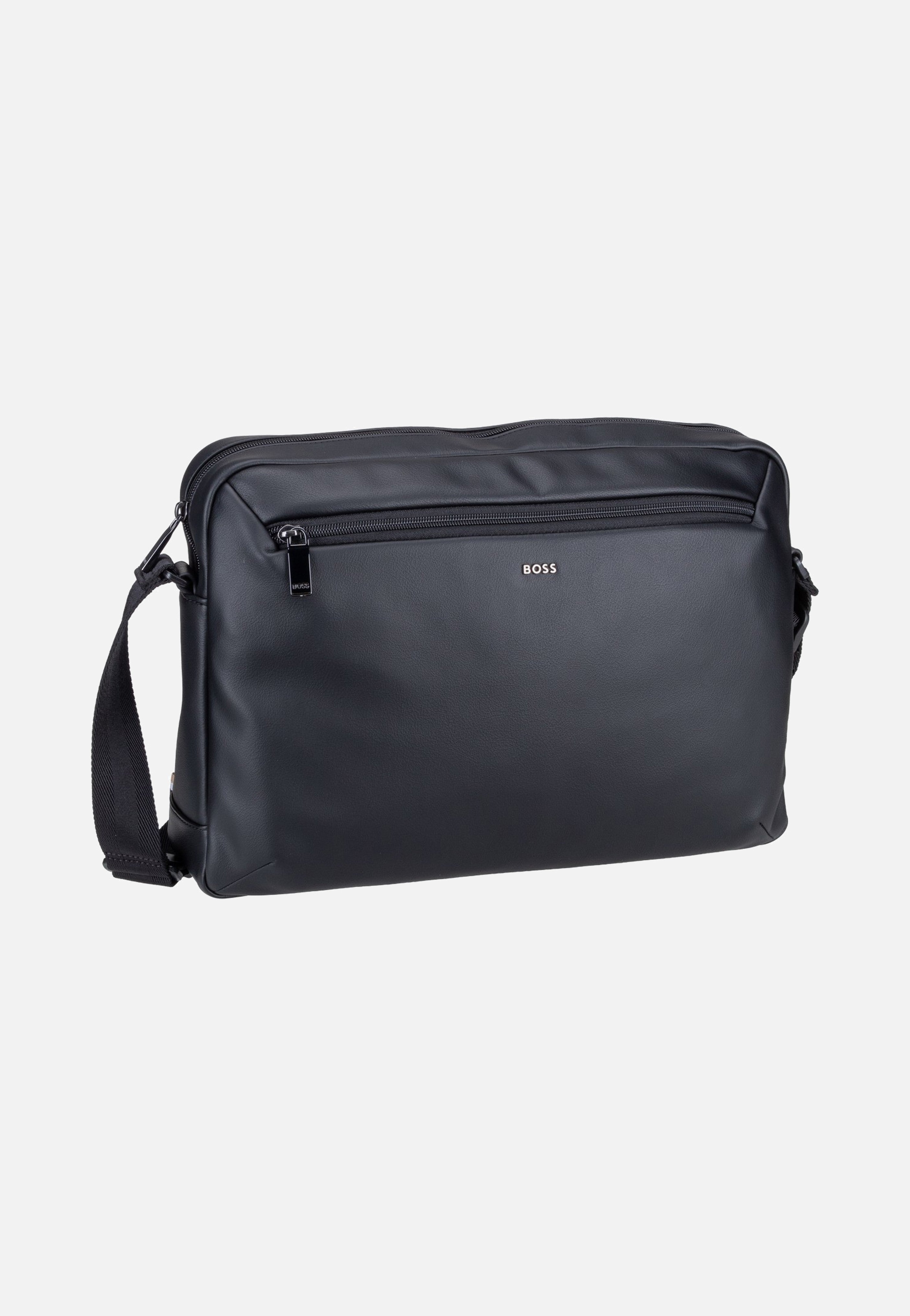 BOSS Jace Zip Messenger Black Crossbody Bag
