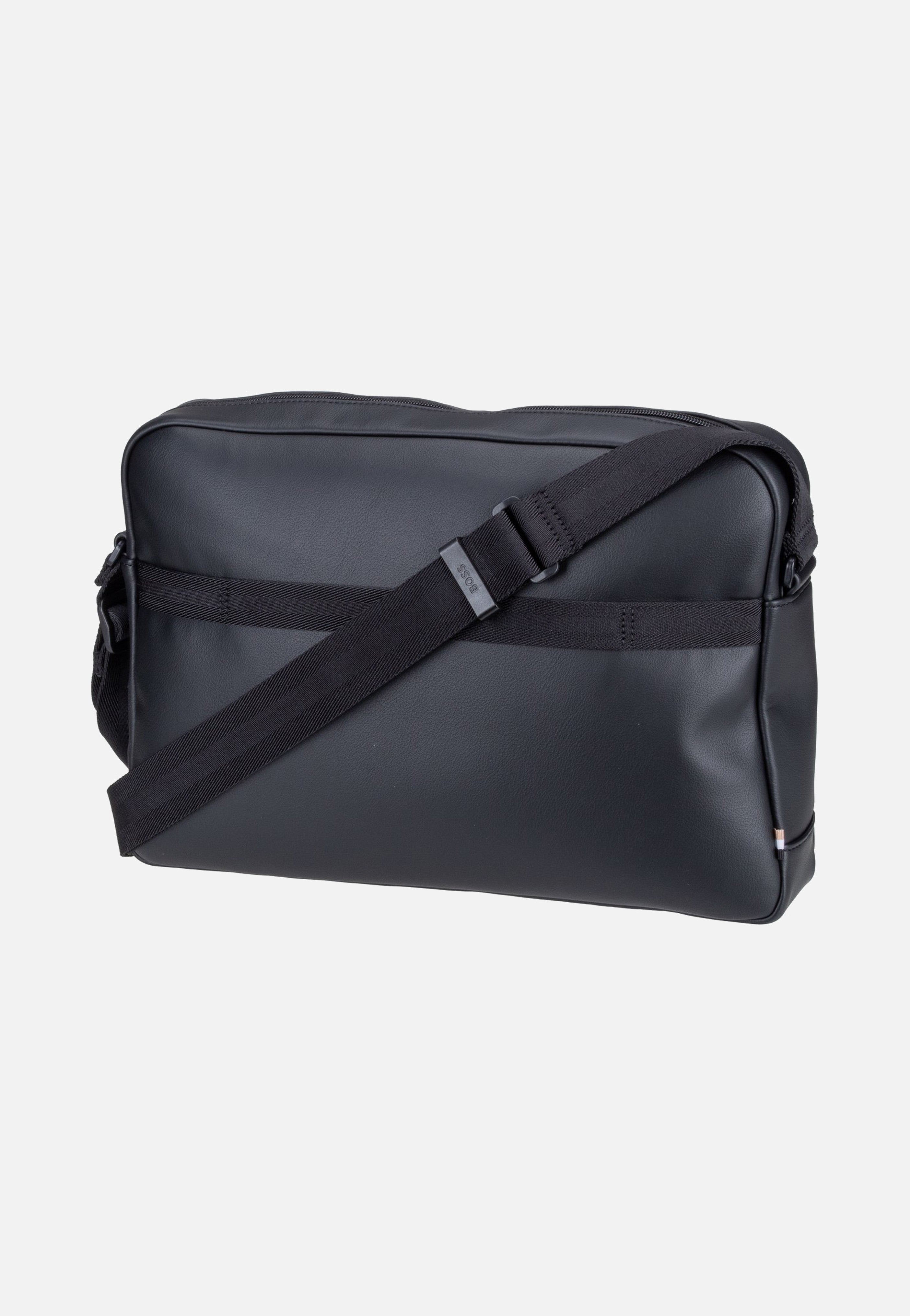 BOSS Jace Zip Messenger Black Crossbody Bag