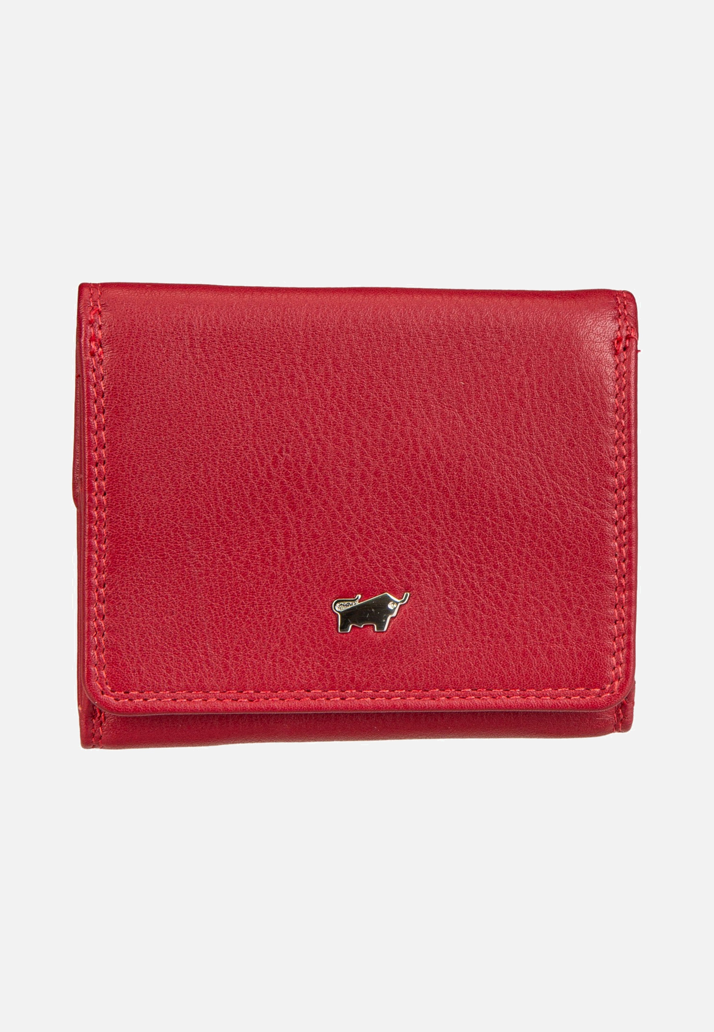 Braun Büffel Golf RFID Coin Purse 2Cs Red Wallet