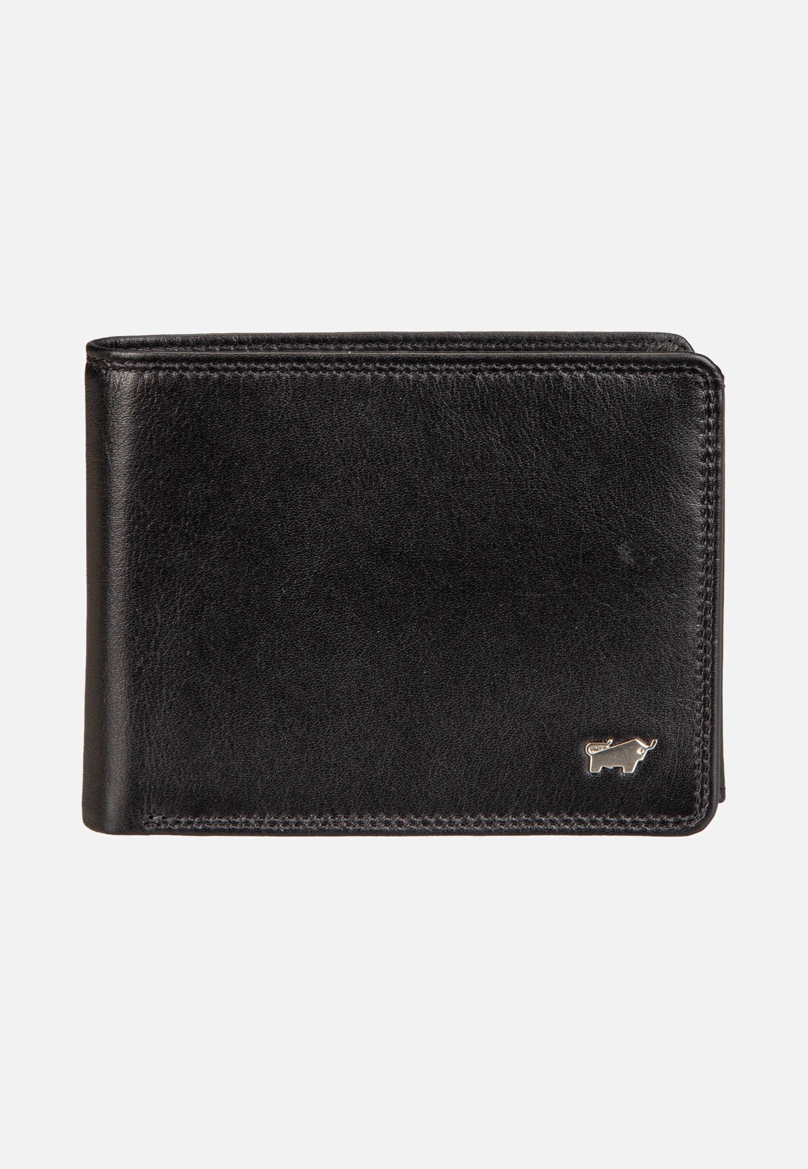 Braun Büffel Golf RFID Coin Wallet 8Cs + Loop Black Wallet