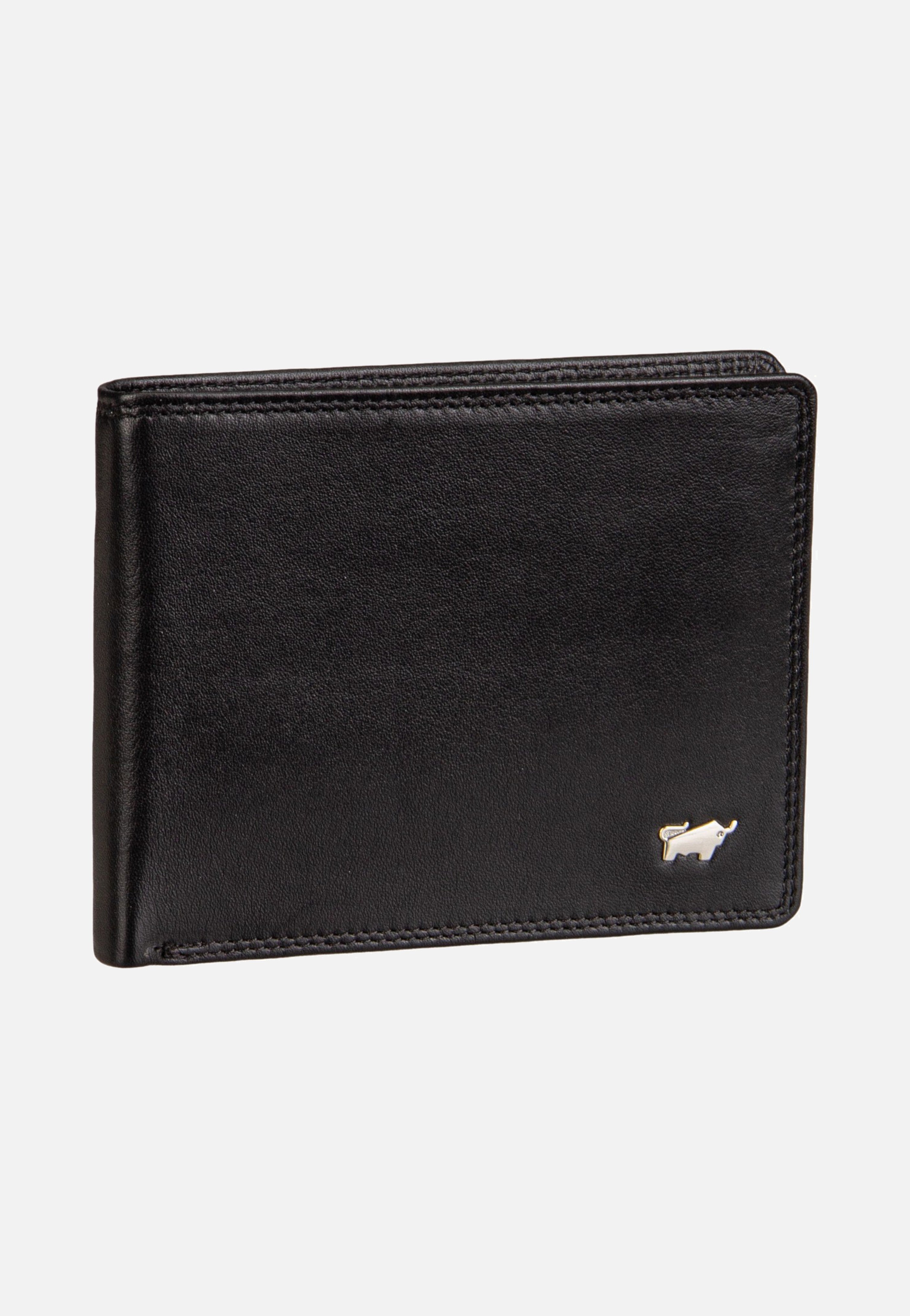 Braun Büffel Golf RFID Coin Wallet 8Cs Black Wallet