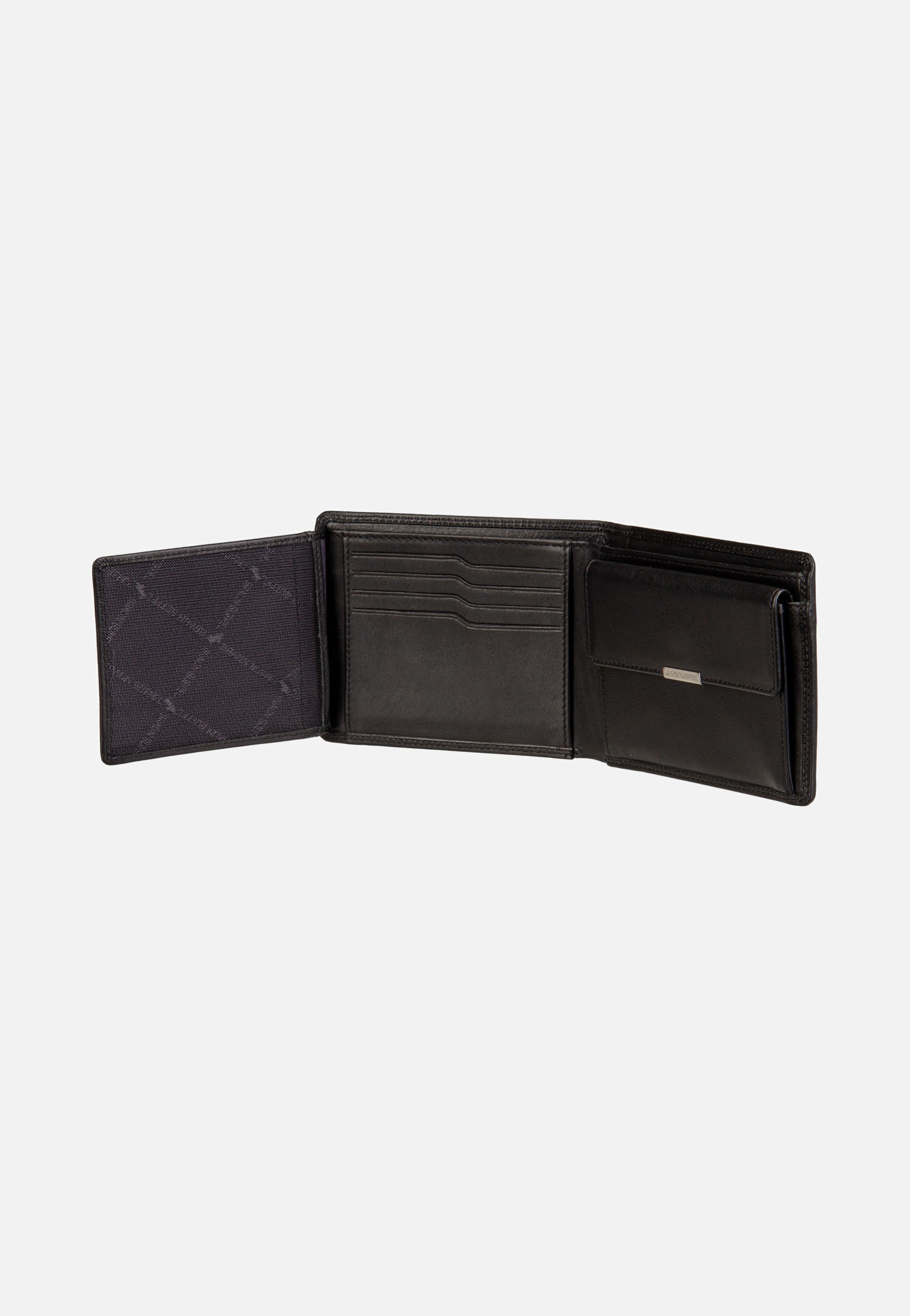Braun Büffel Golf RFID Coin Wallet 8Cs Black Wallet