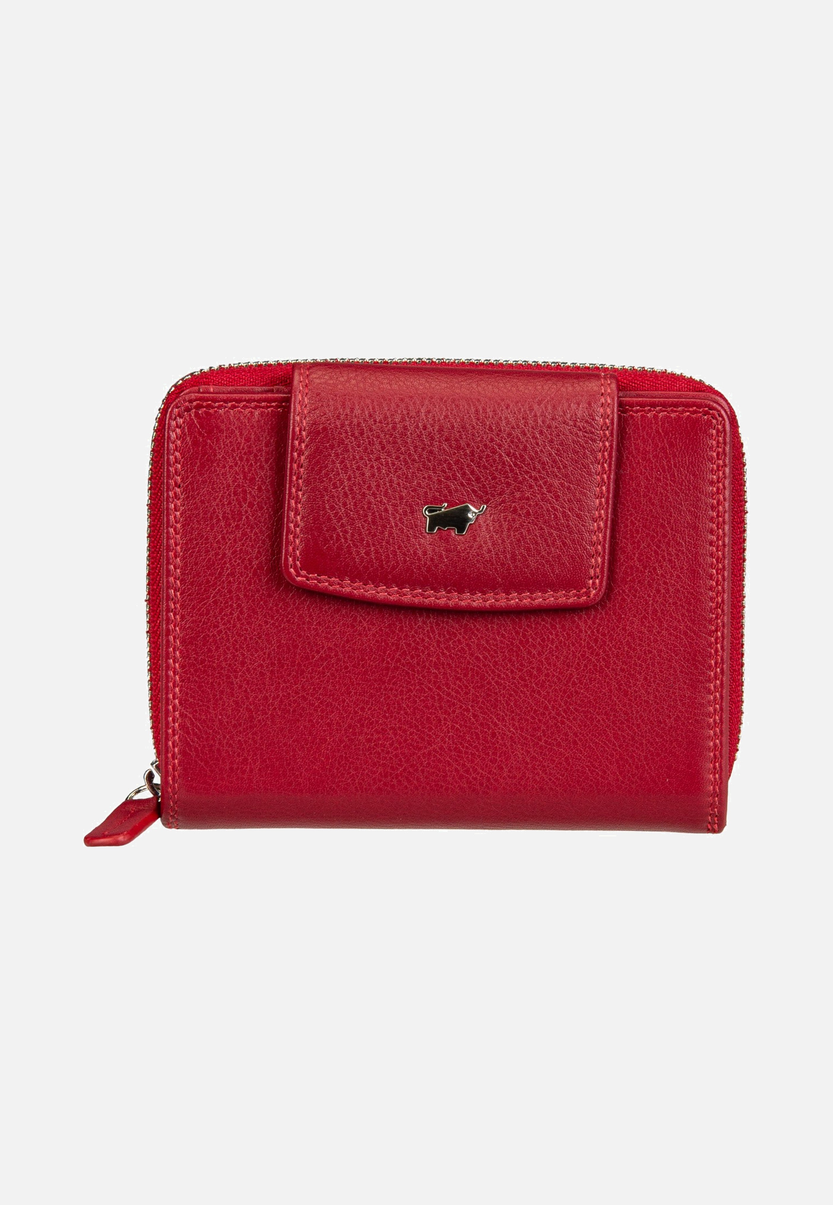 Braun Büffel Golf RFID Zip-Wallet M 12Cs Red Wallet