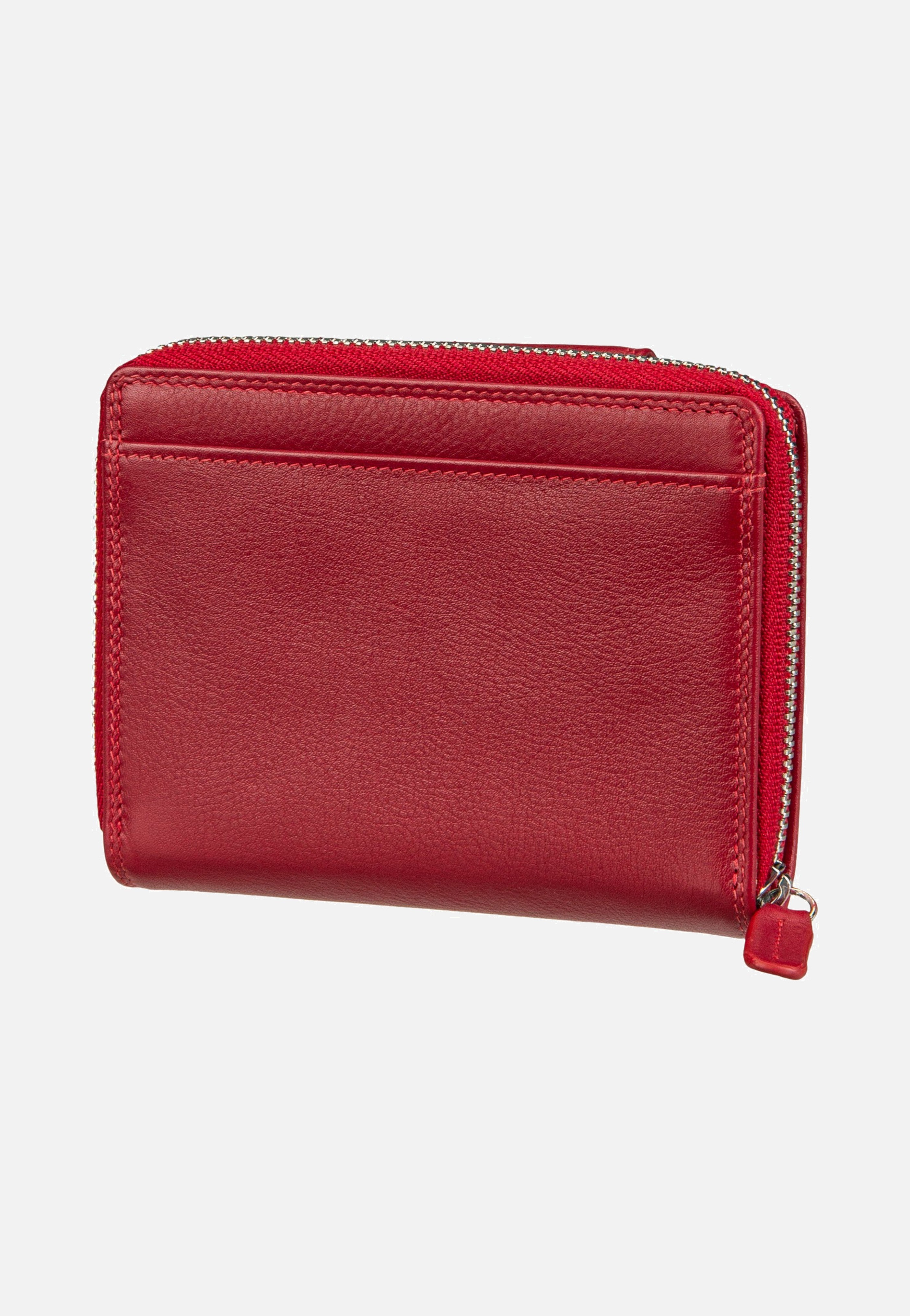 Braun Büffel Golf RFID Zip-Wallet M 12Cs Red Wallet