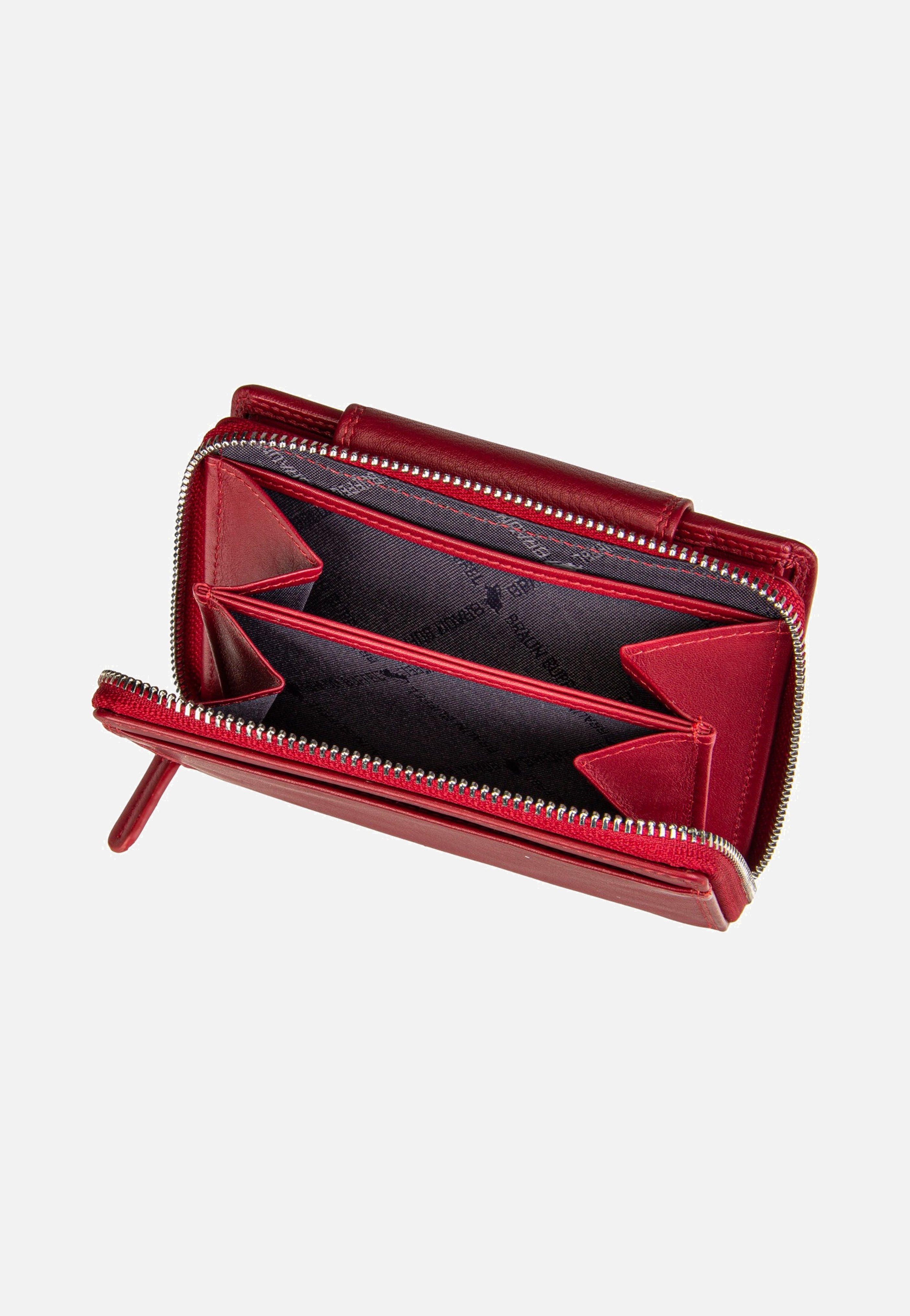 Braun Büffel Golf RFID Zip-Wallet M 12Cs Red Wallet