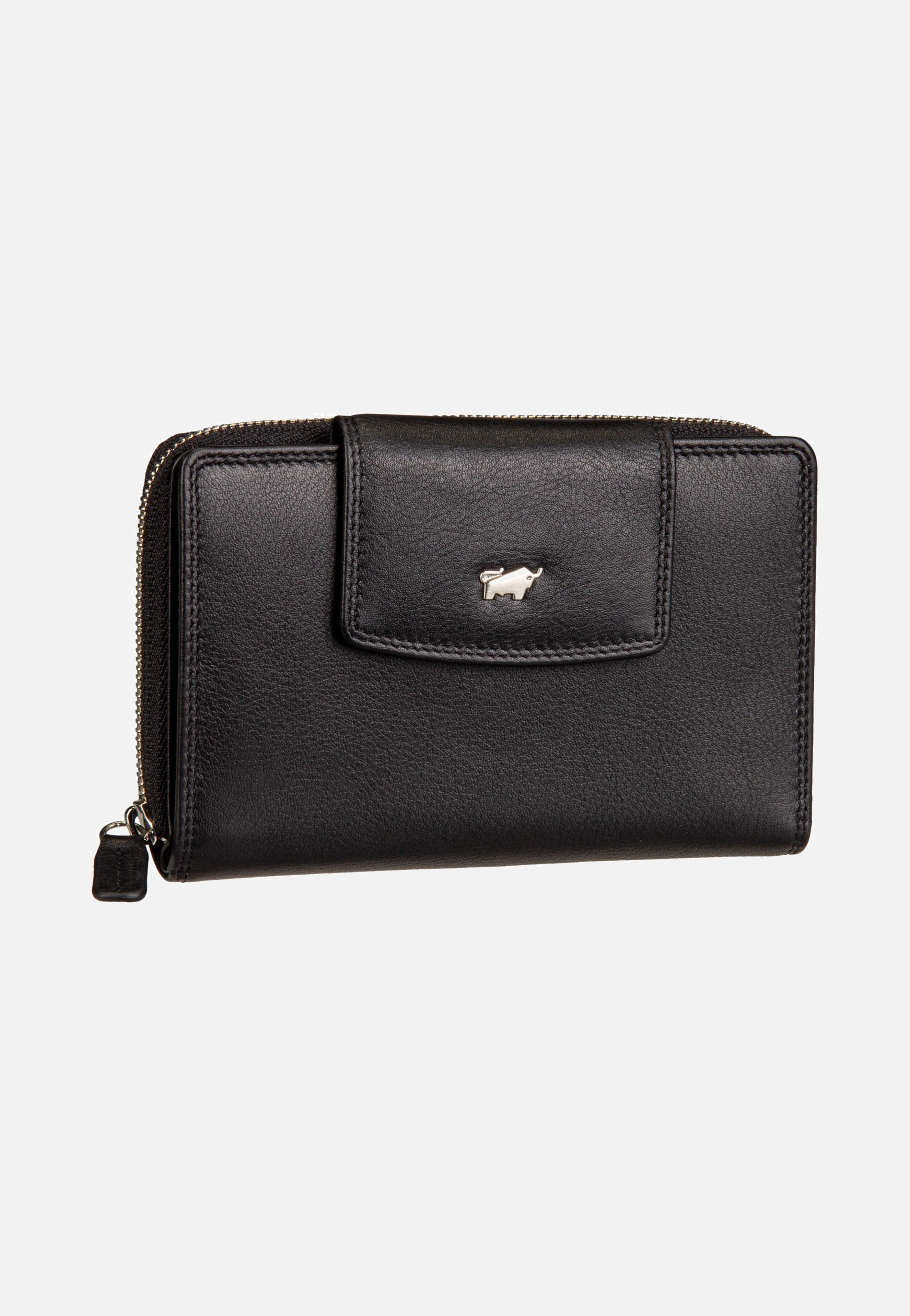 Braun Büffel Golf RFID Zip-Wallet M 15Cs Black Wallet