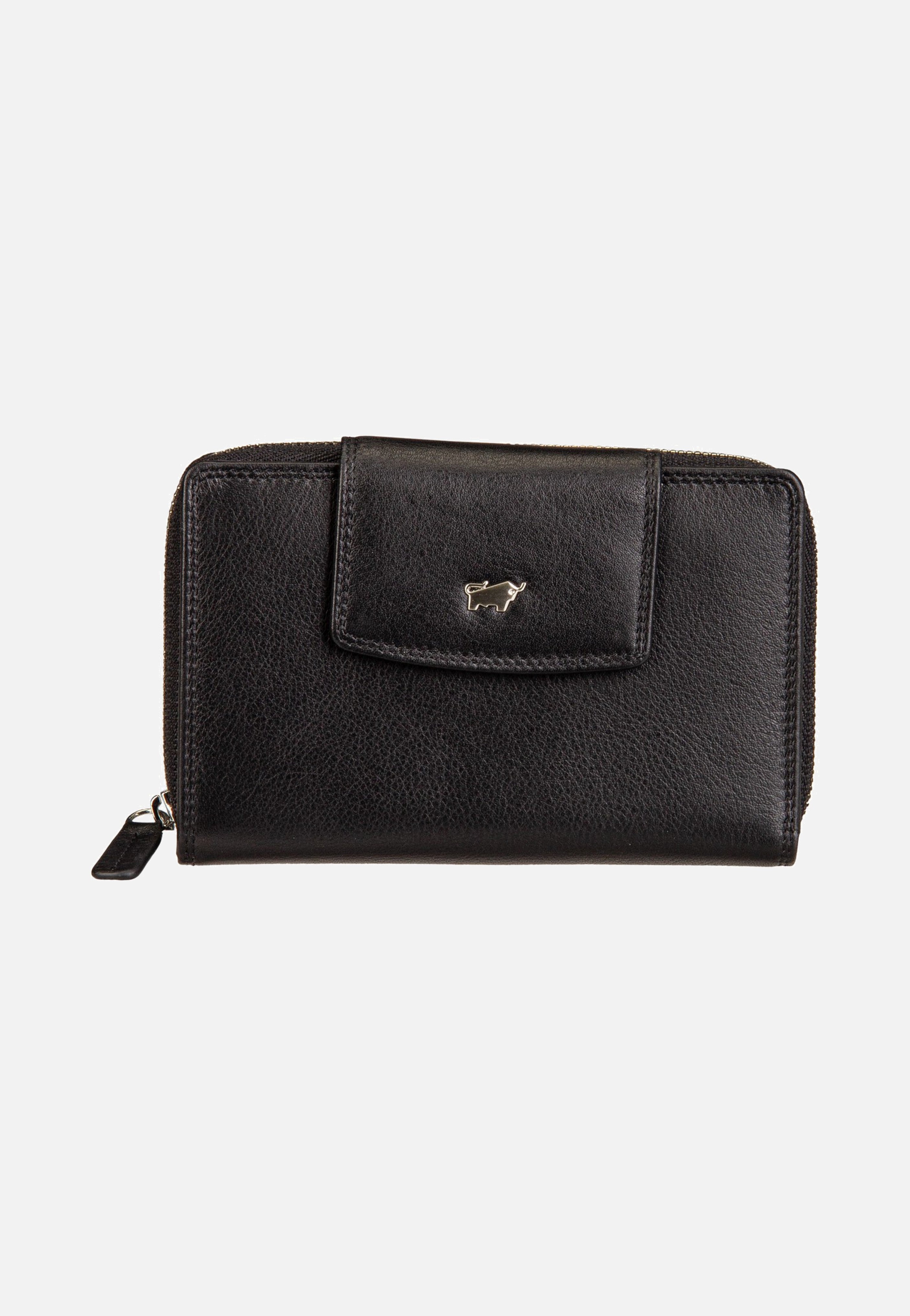 Braun Büffel Golf RFID Zip-Wallet M 15Cs Black Wallet