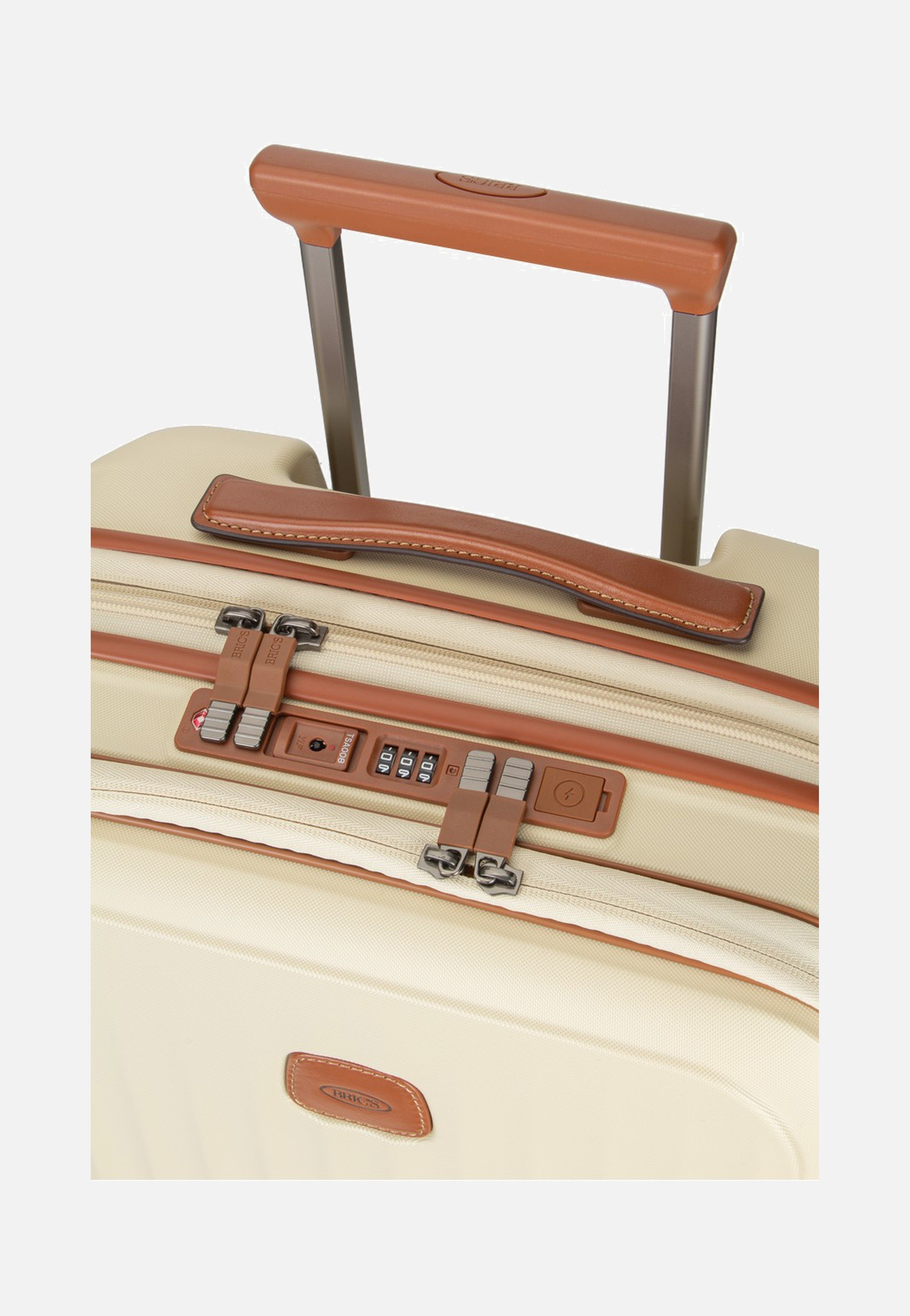Bric's Taormina Trolley 55 Exp Vortasche Cream Suitcase