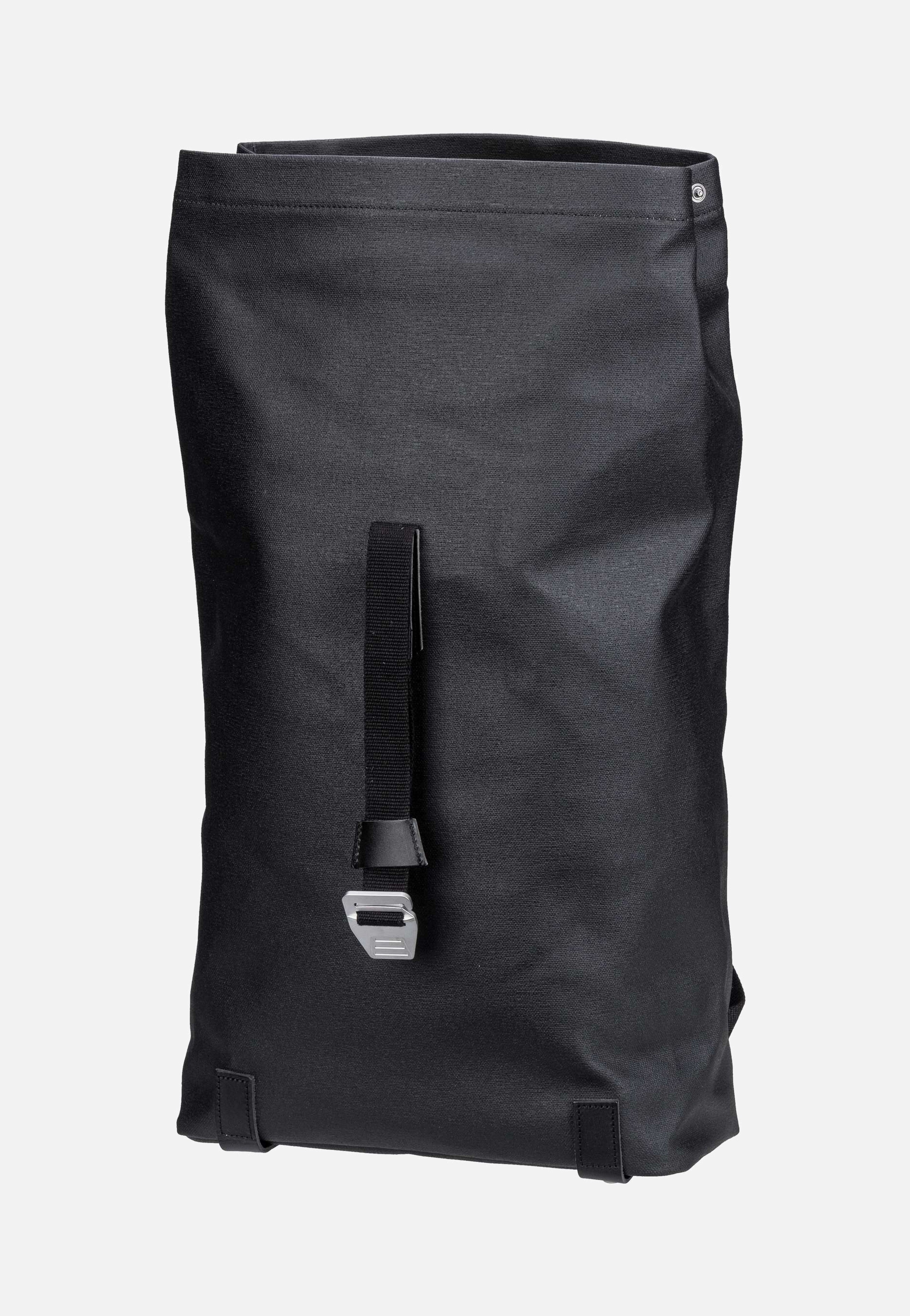 Brooks England Pickwick Cotton Canvas 26 L Black Rolltop Backpack