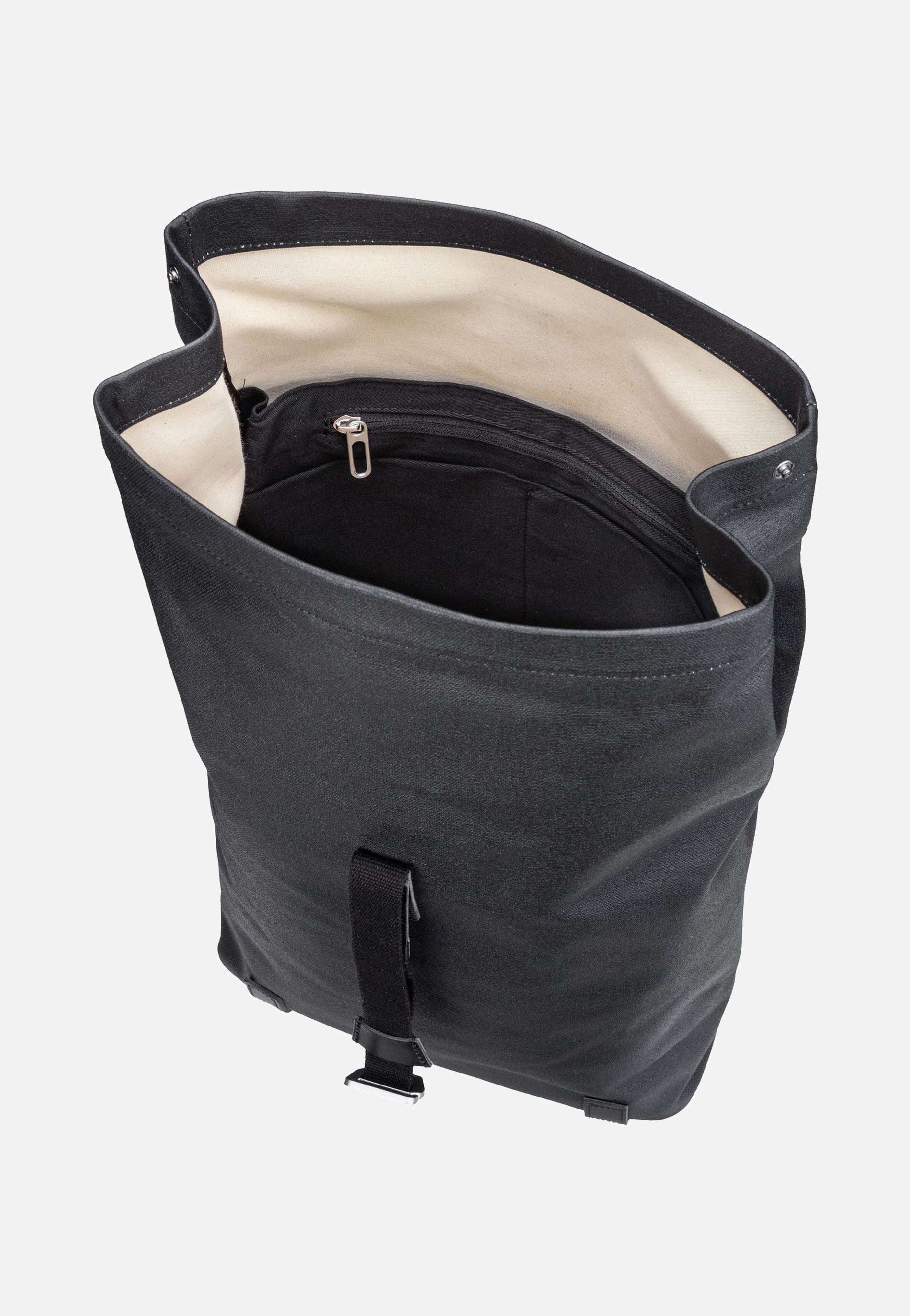 Brooks England - Pickwick Cotton Canvas 26 L Black - Rolltop Backpack | Neutral-Image