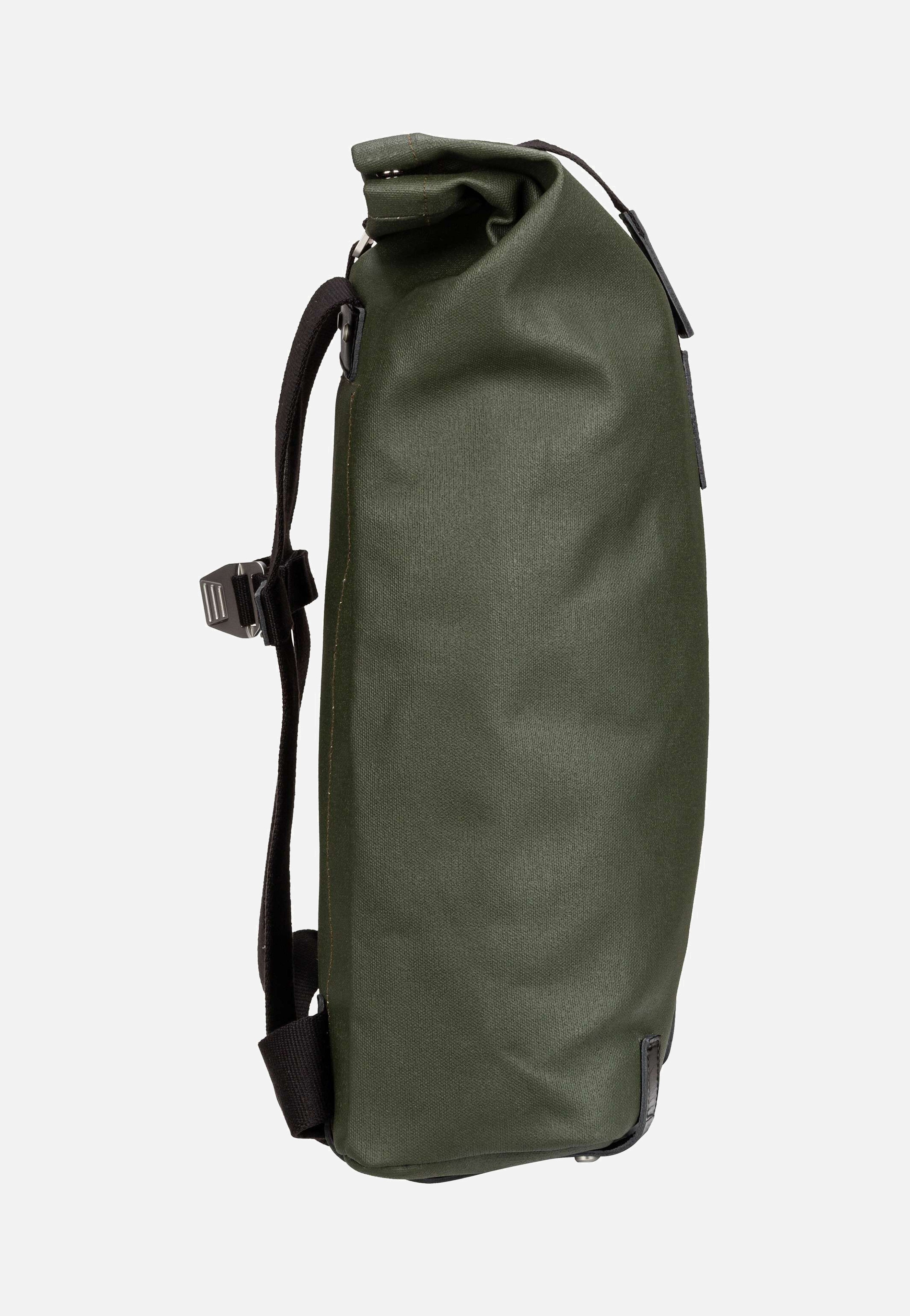 Brooks England - Pickwick Cotton Canvas 26 L Forest - Rolltop Backpack | Neutral-Image