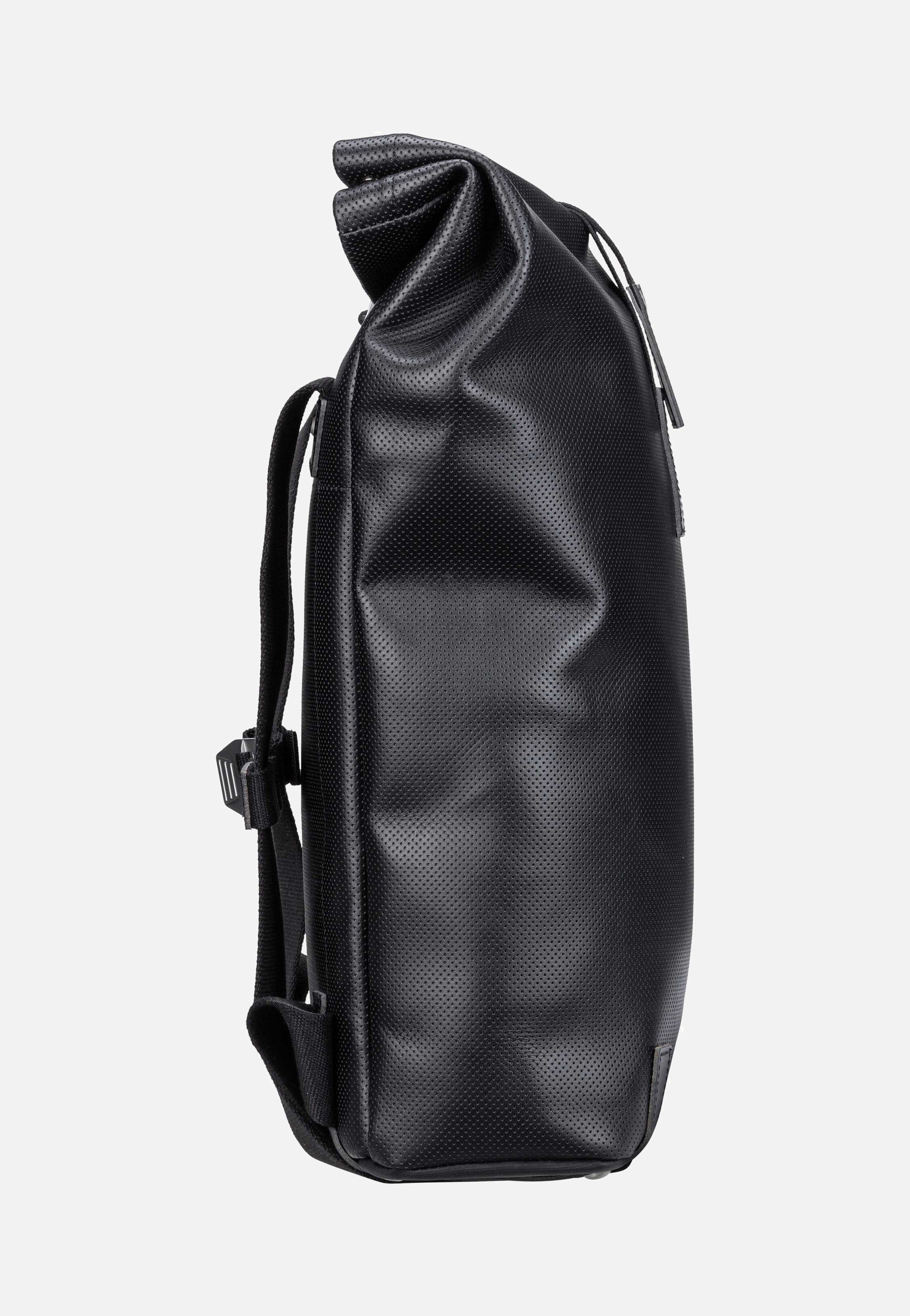 Brooks England Pickwick Reflective Leather 12 L Black Rolltop Backpack