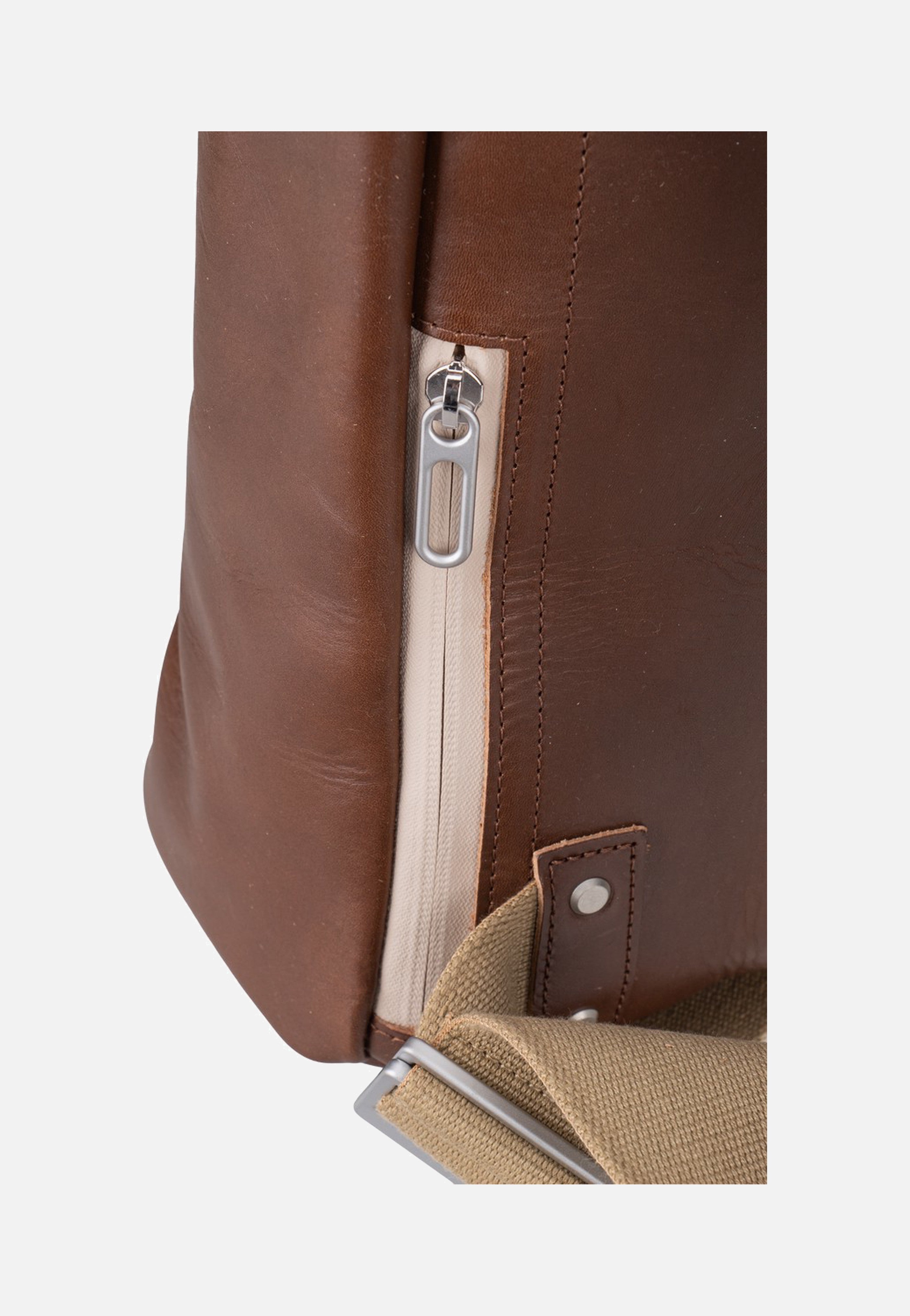 Brooks England Pickwick Reflective Leather 12L Brown Rolltop Backpack