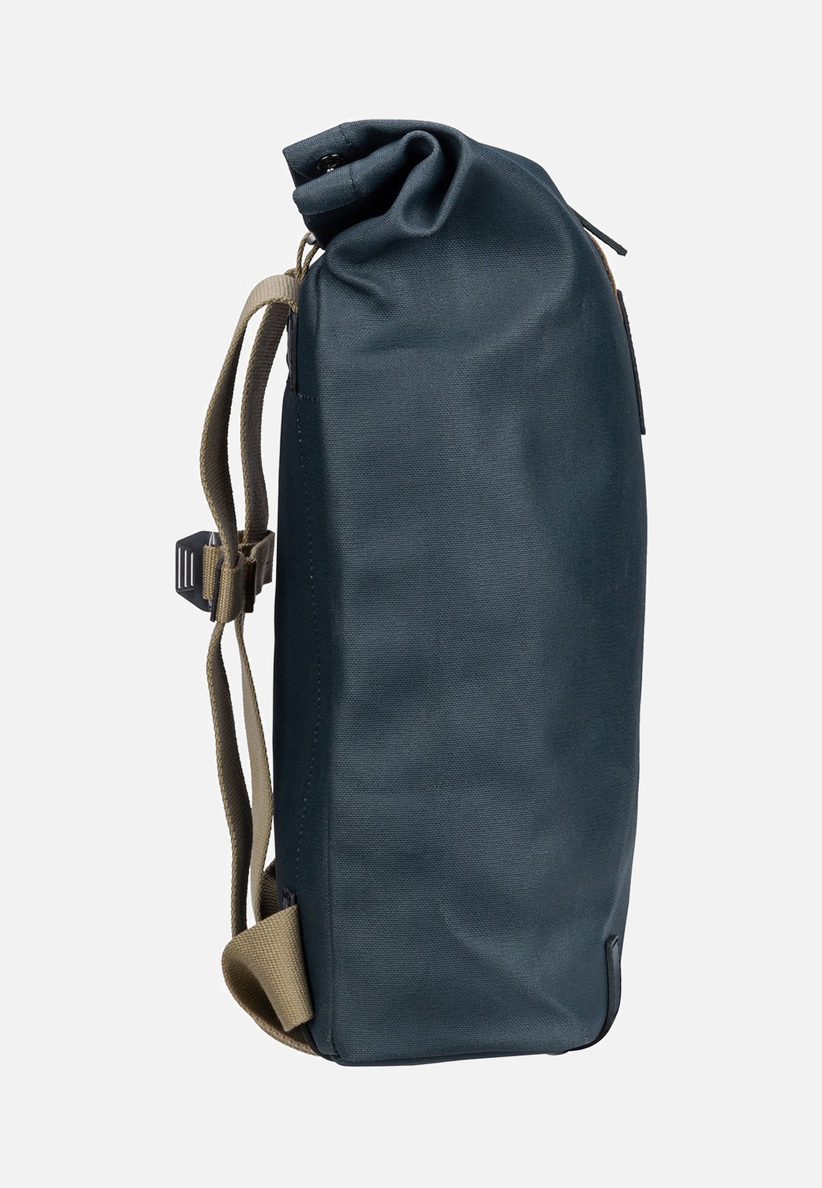 Brooks England - Pickwick Cotton Canvas 12 L Dark Blue - Rolltop Backpack | Neutral-Image