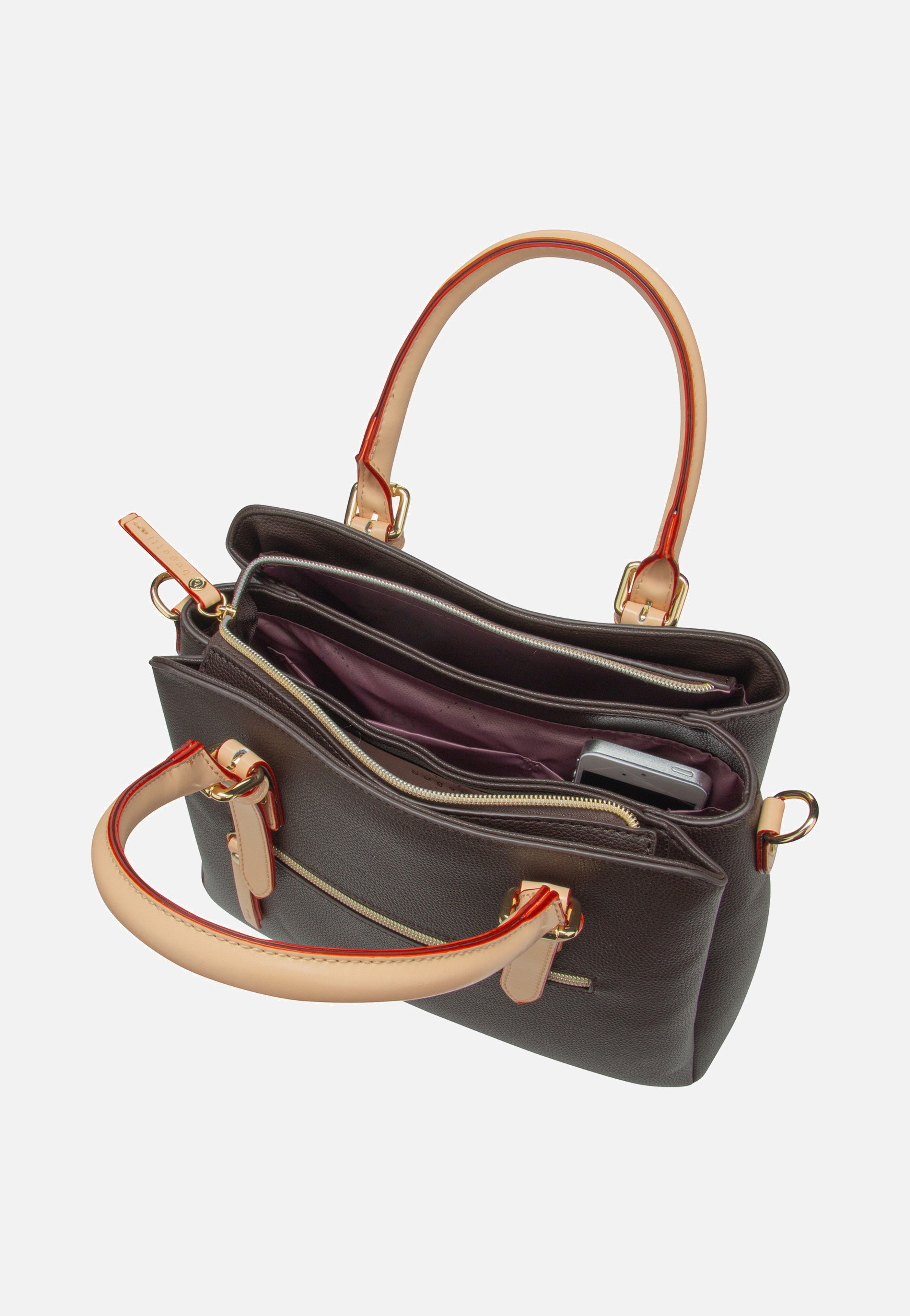✨未使用タグ付き✨ブガッティEttore Bugatti 高級レザーハンドバッグ Bugatti Ella Bowling Bag M Dunkelbraun - Bowling Bag | Sakoi