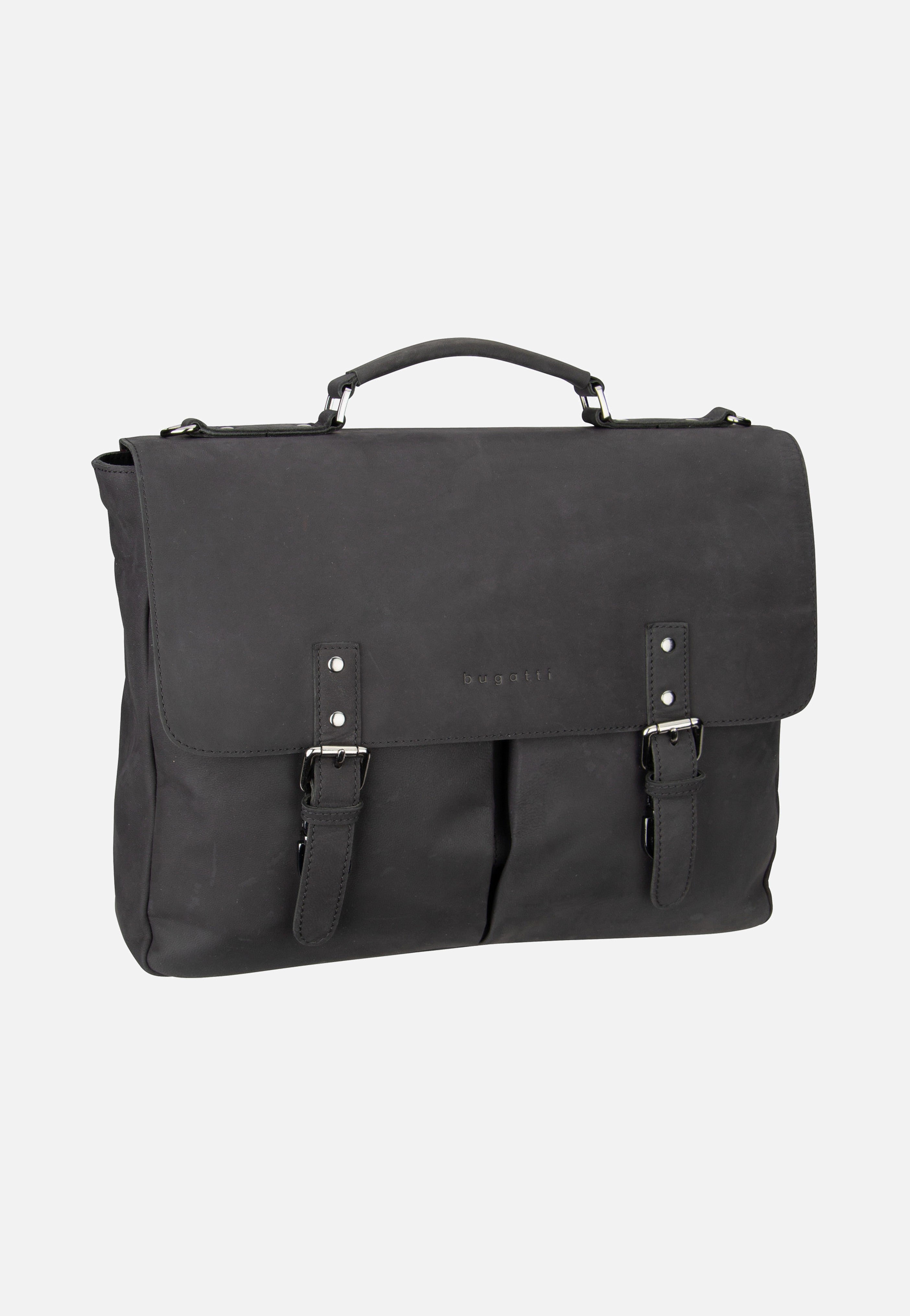 Bugatti - Luca With Flap Schwarz - Briefcase | Men-Image