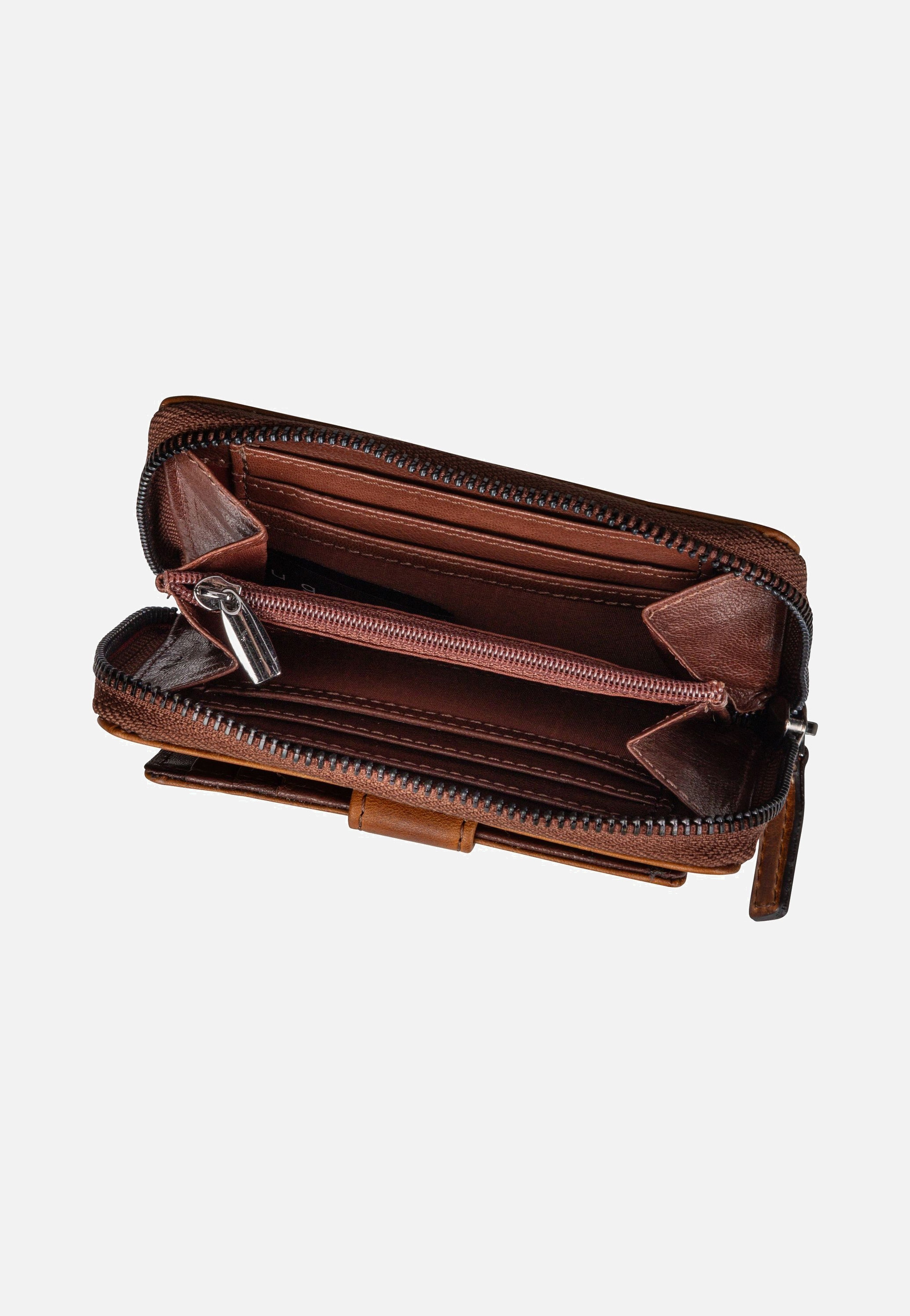 Bugatti Nevio Zip 5911 Cognac Wallet