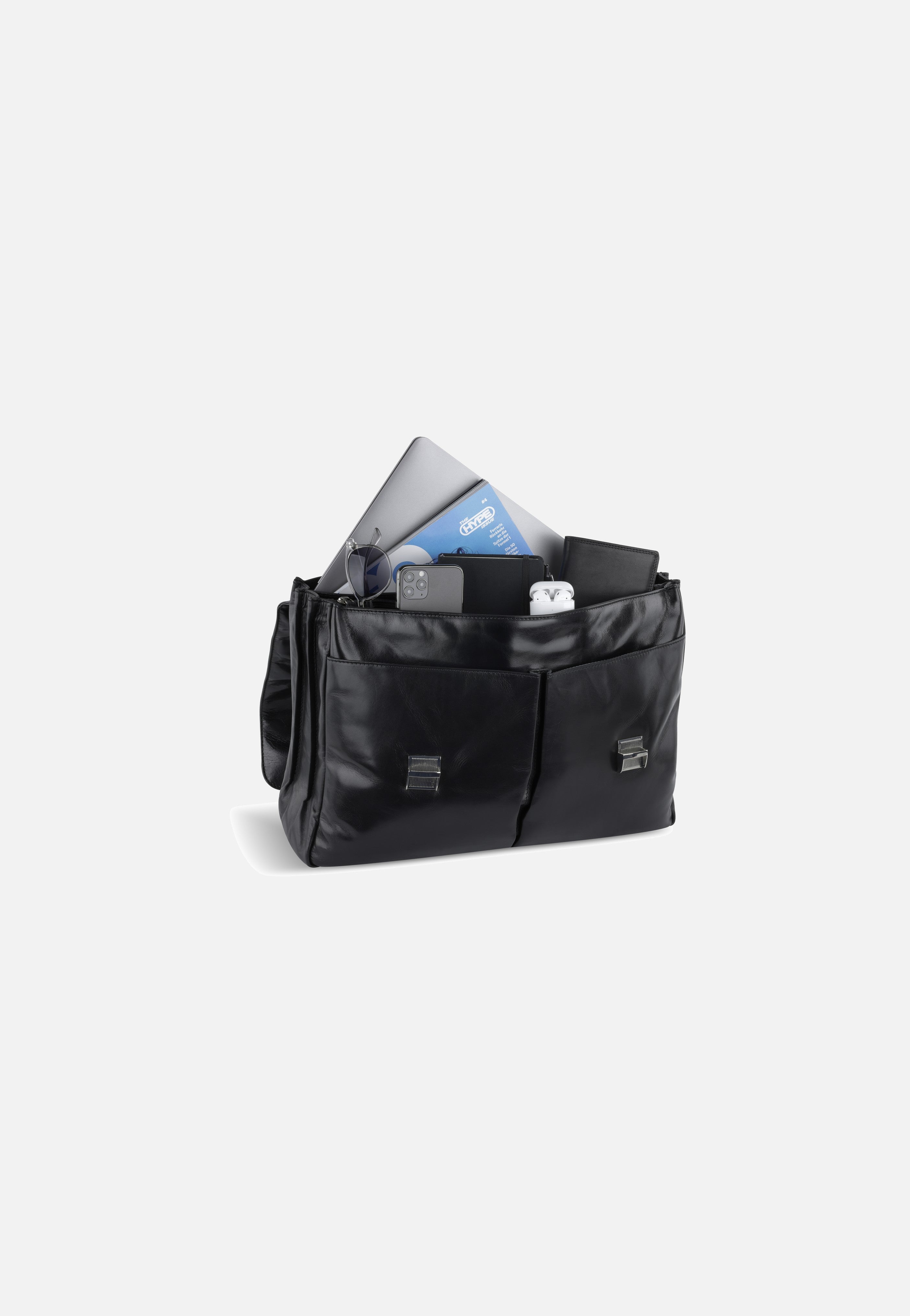 Bugatti Romano Large Schwarz Briefcase