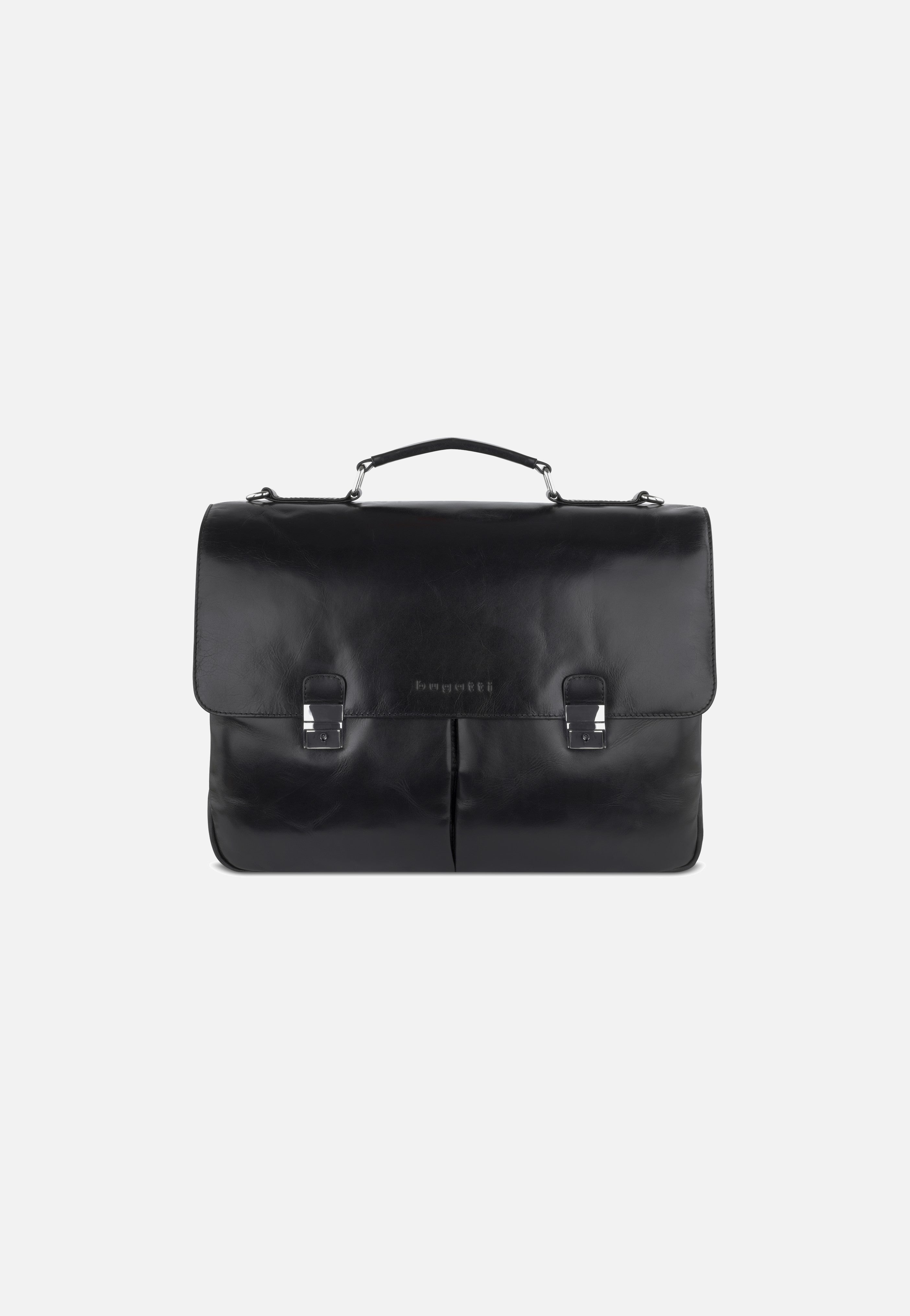 Bugatti Romano Large Schwarz Briefcase