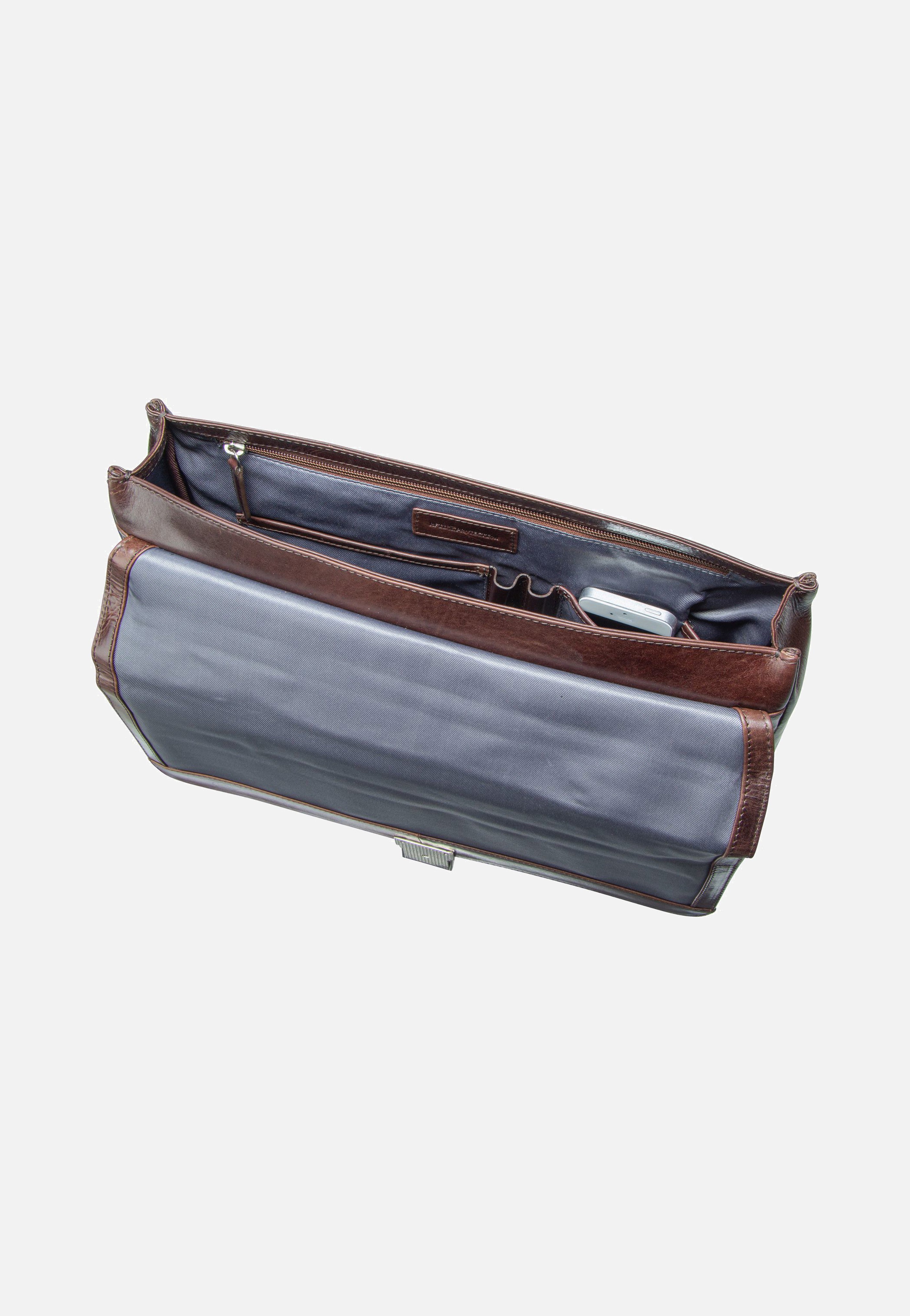 Bugatti Romano Small Braun Briefcase