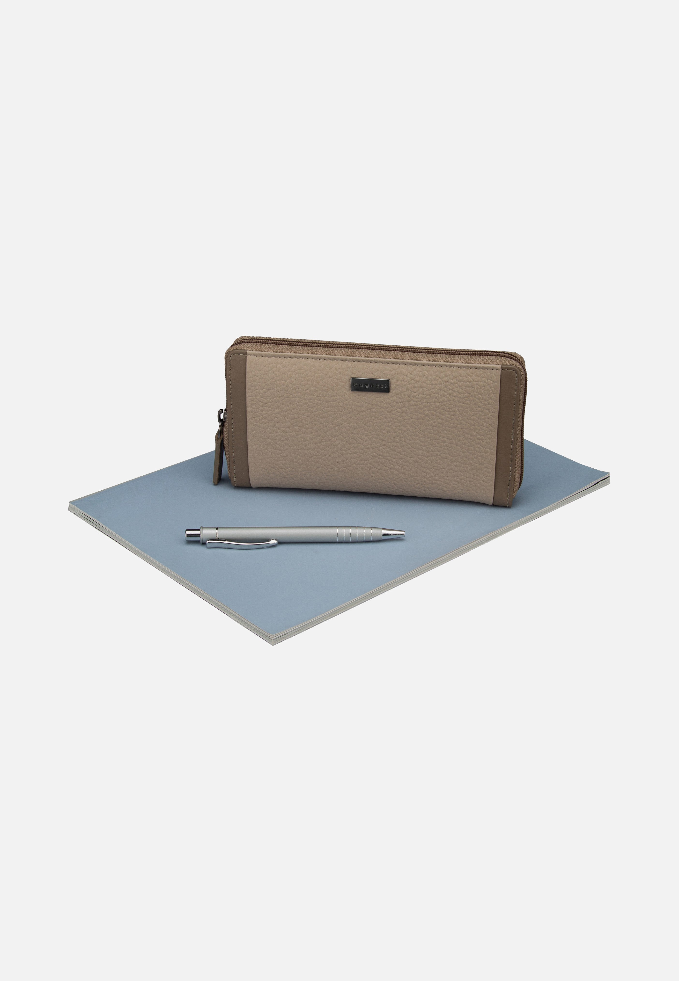 Bugatti Sina Ladies Long Zip Beige Wallet