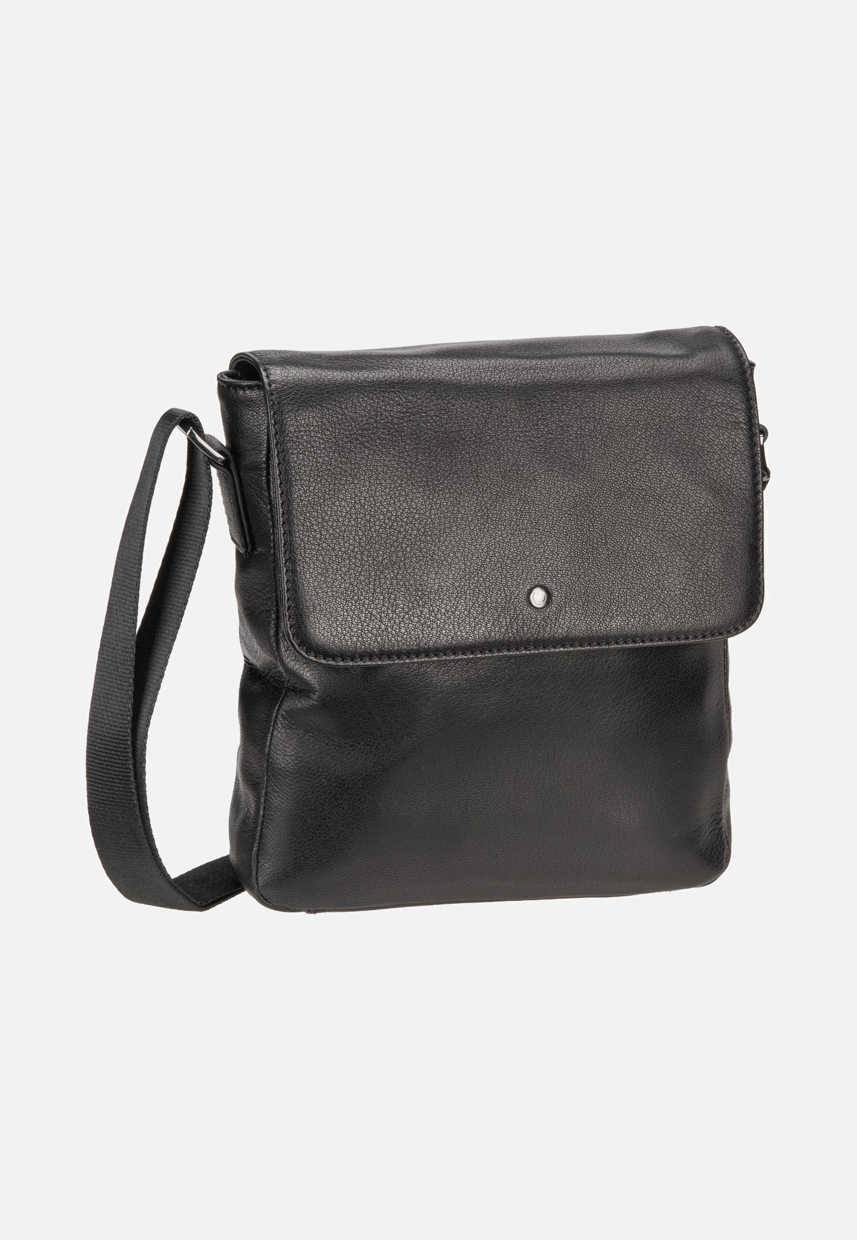 Bugatti Black Magic Shoulder Bag With Flap Black Shoulder Bag