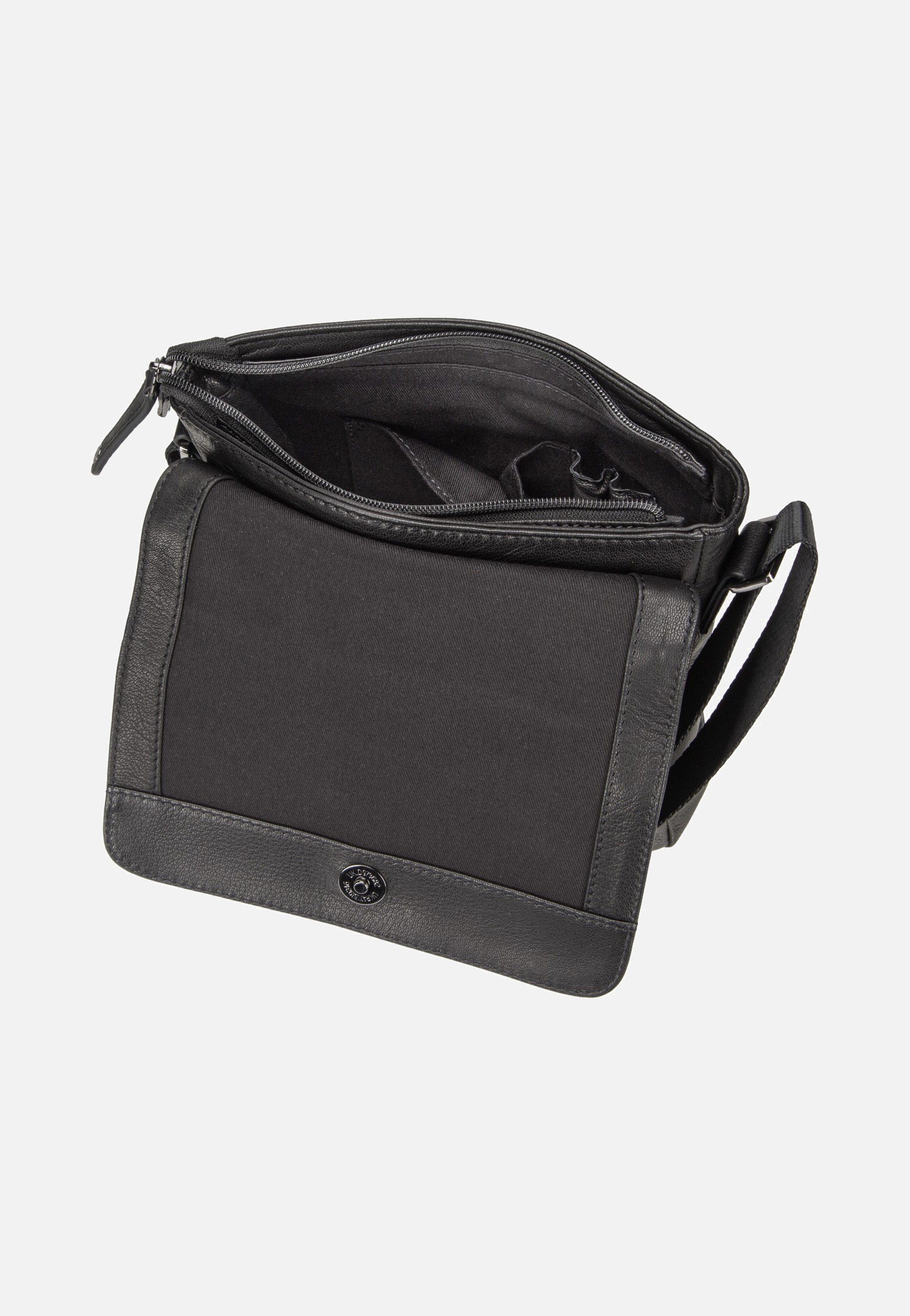 Bugatti Black Magic Shoulder Bag With Flap Black Shoulder Bag