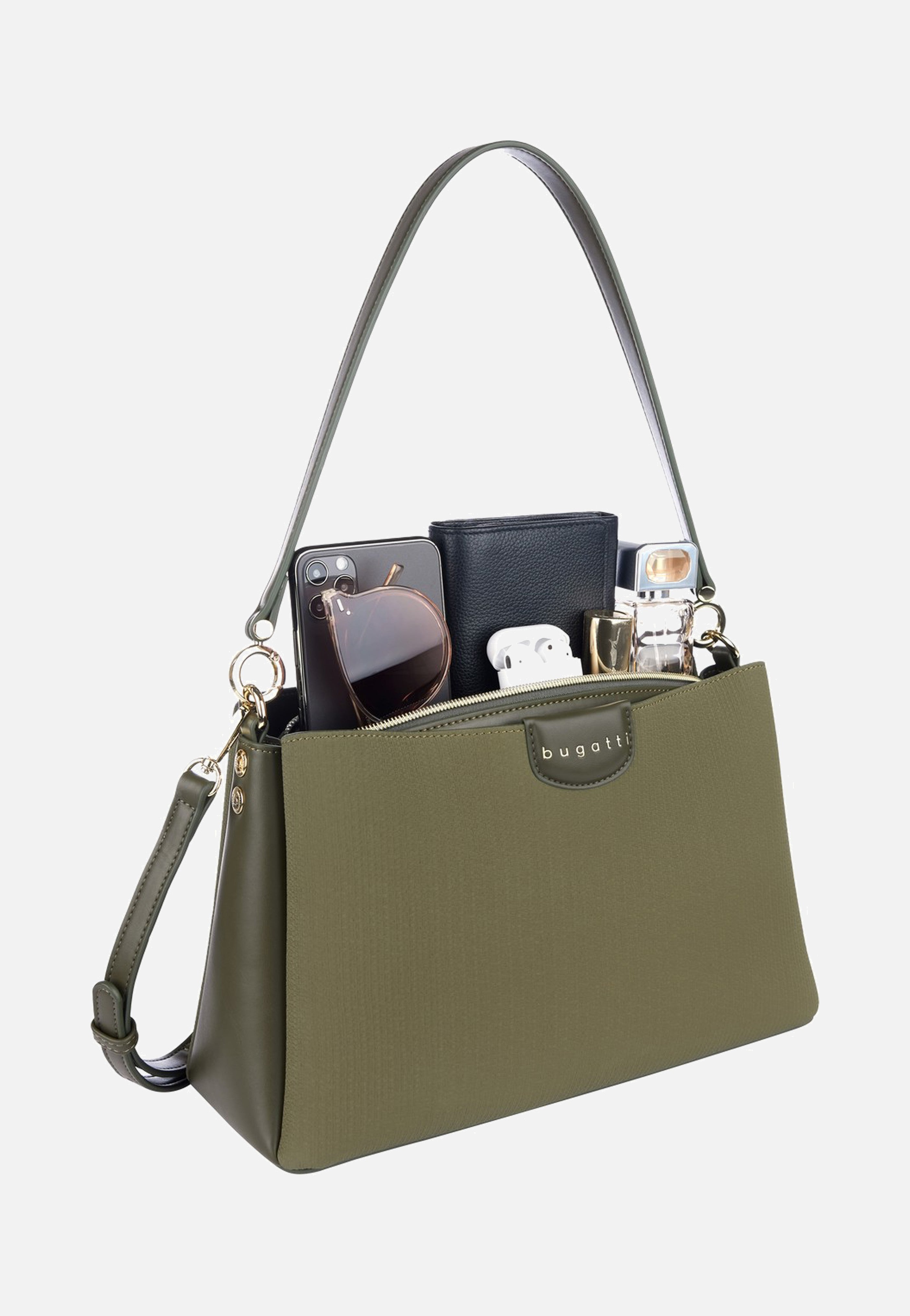 Bugatti - Leah Shoulder Bag M Olive - Shoulder Bag | Women-Image
