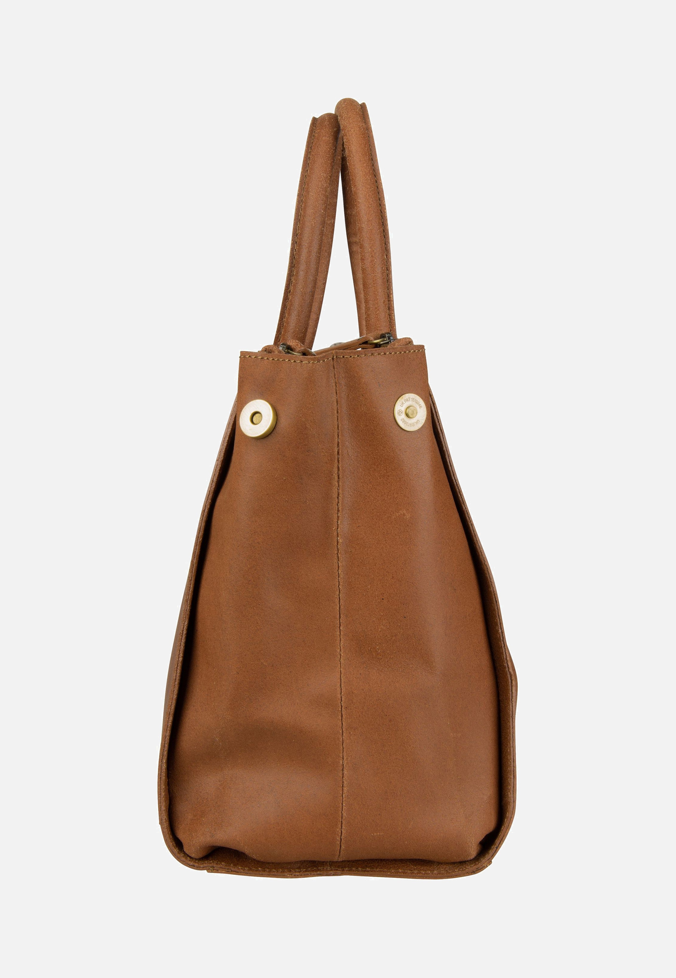 Burkely Vintage Wieske 2-Zipper 6971 Cognac Bowling Bag