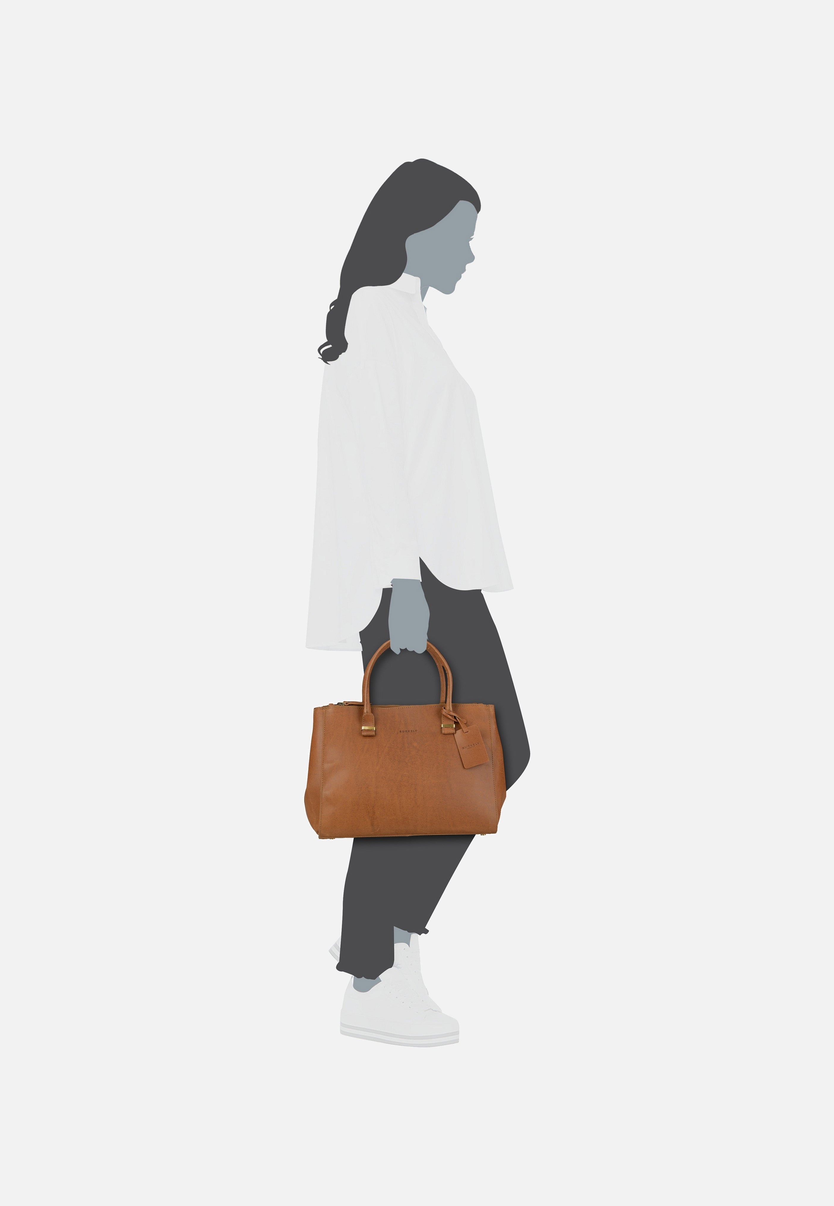 Burkely - Vintage Wieske 2-Zipper 6971 Cognac - Bowling Bag | Women-Image