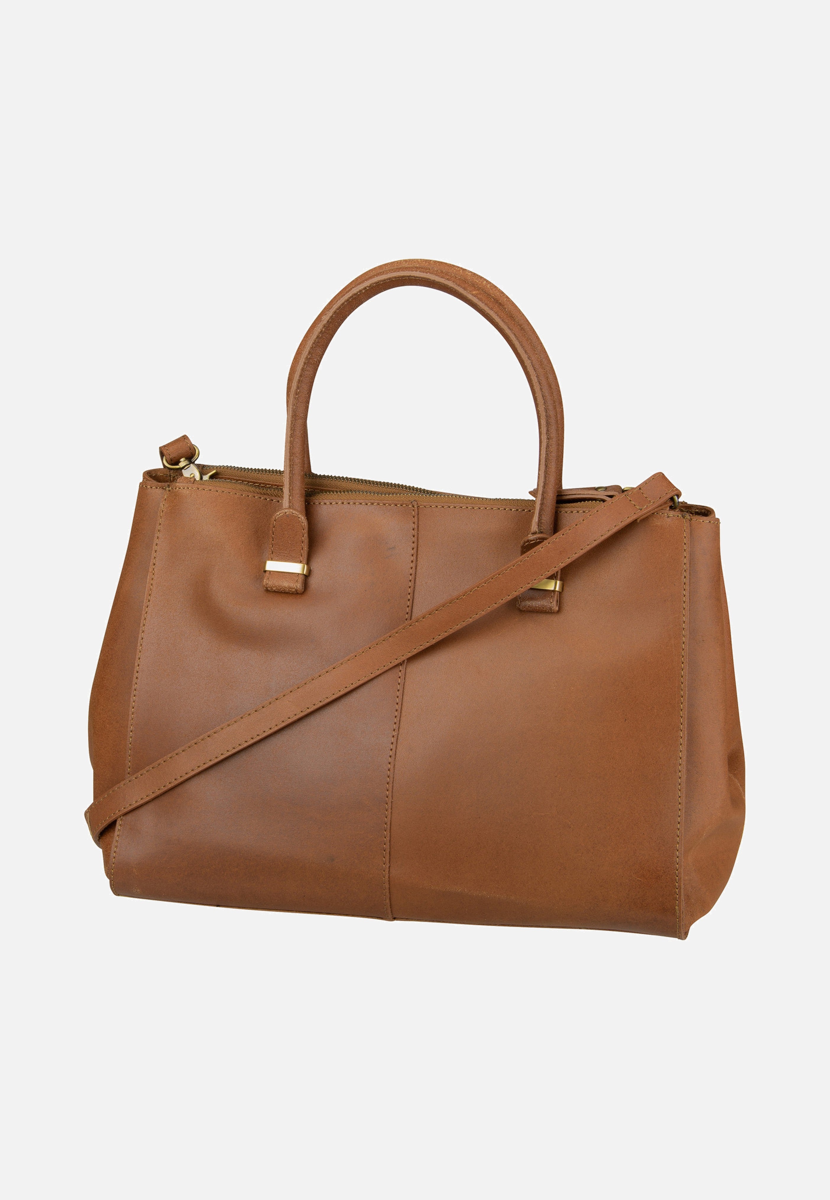 Burkely - Vintage Wieske 2-Zipper 6971 Cognac - Bowling Bag | Women-Image