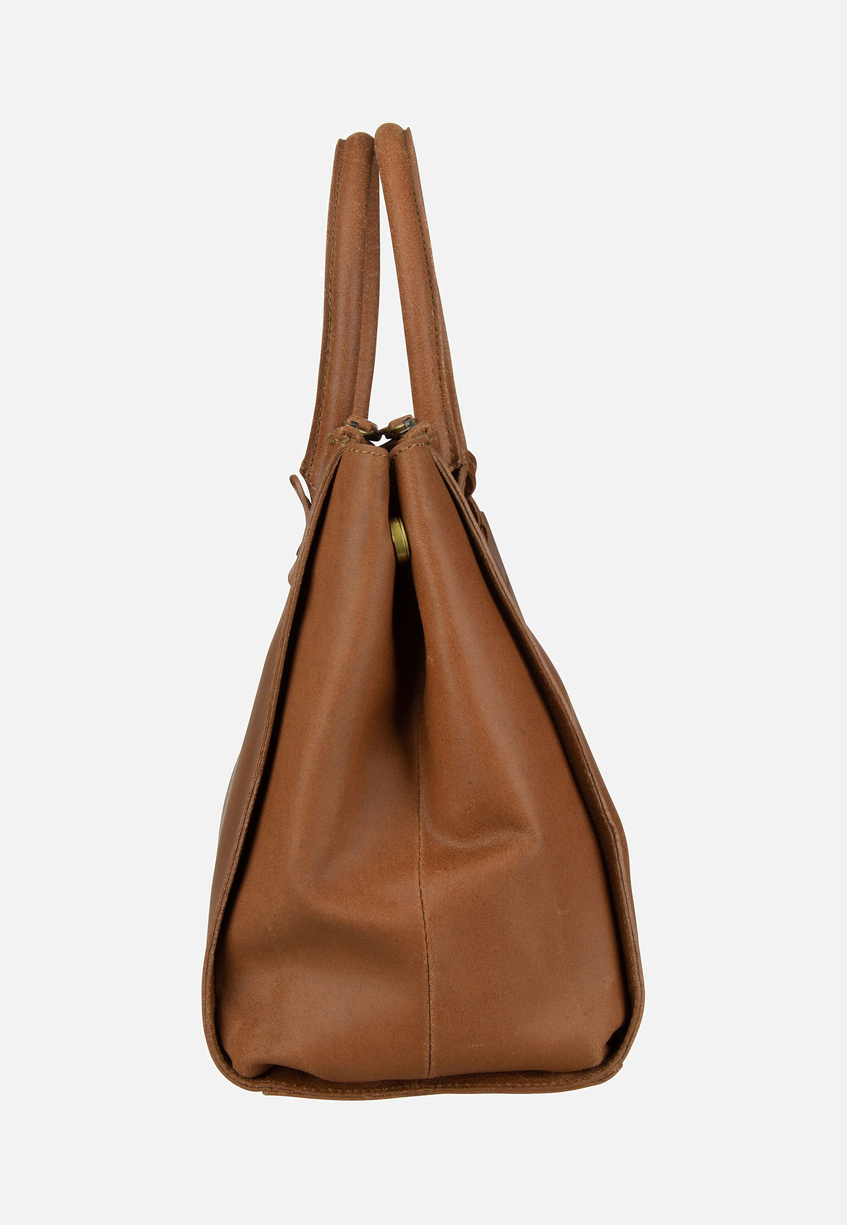 Burkely Vintage Wieske 2-Zipper 6971 Cognac Bowling Bag