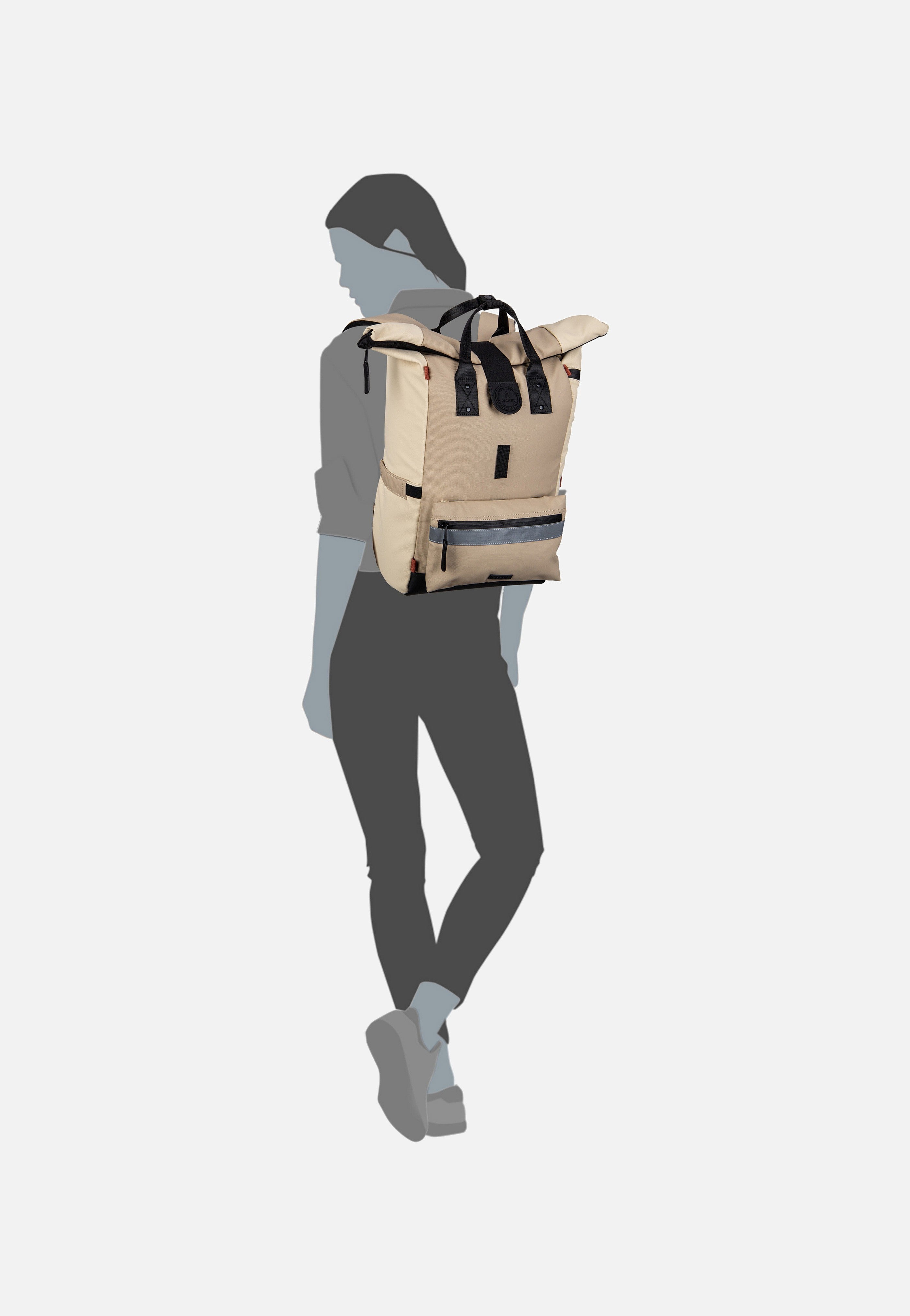 Cabaia - Explorer Recycled Oxford Medium Cap Brenton - Rolltop Backpack | Neutral-Image