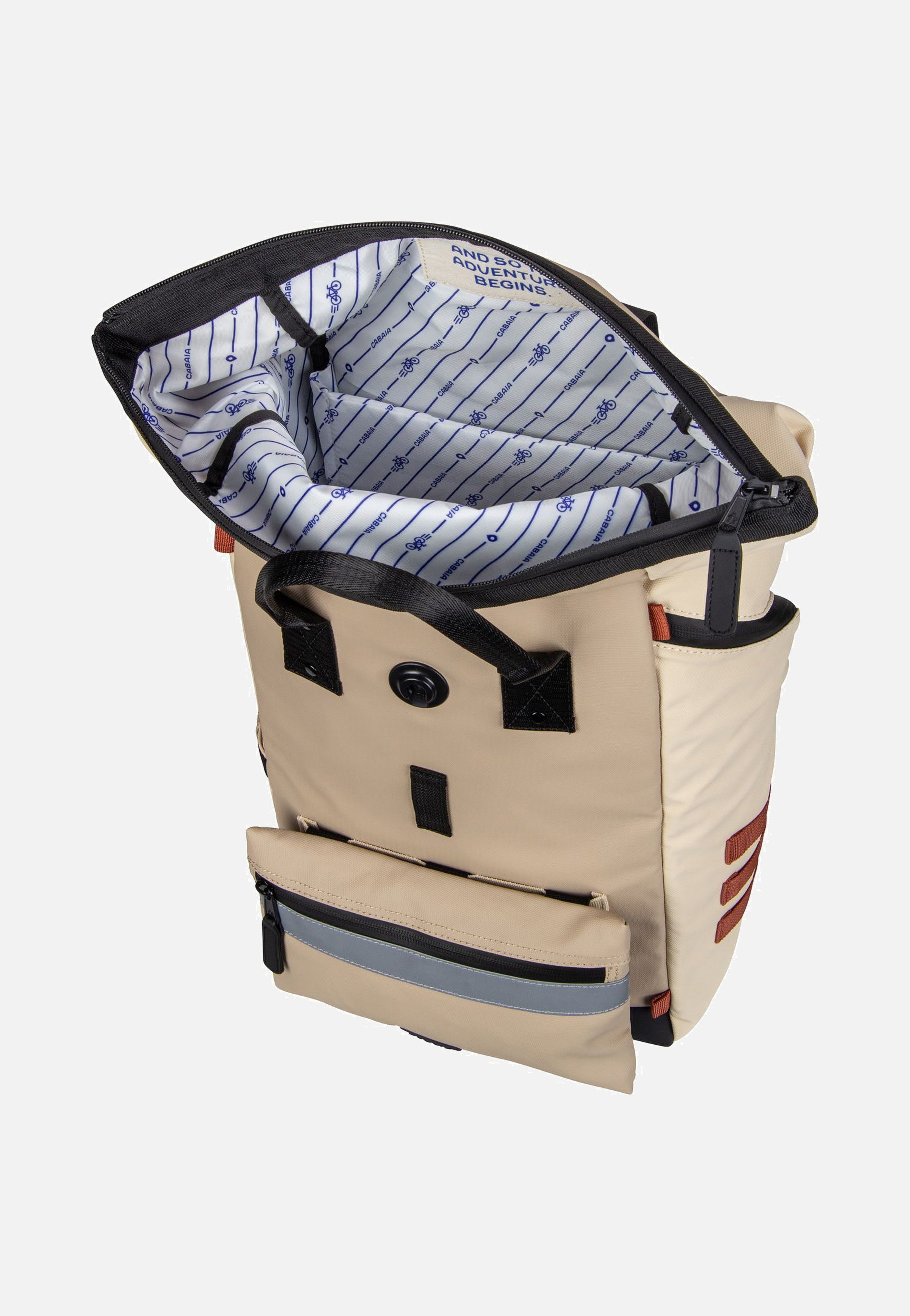 Cabaia - Explorer Recycled Oxford Medium Cap Brenton - Rolltop Backpack | Neutral-Image