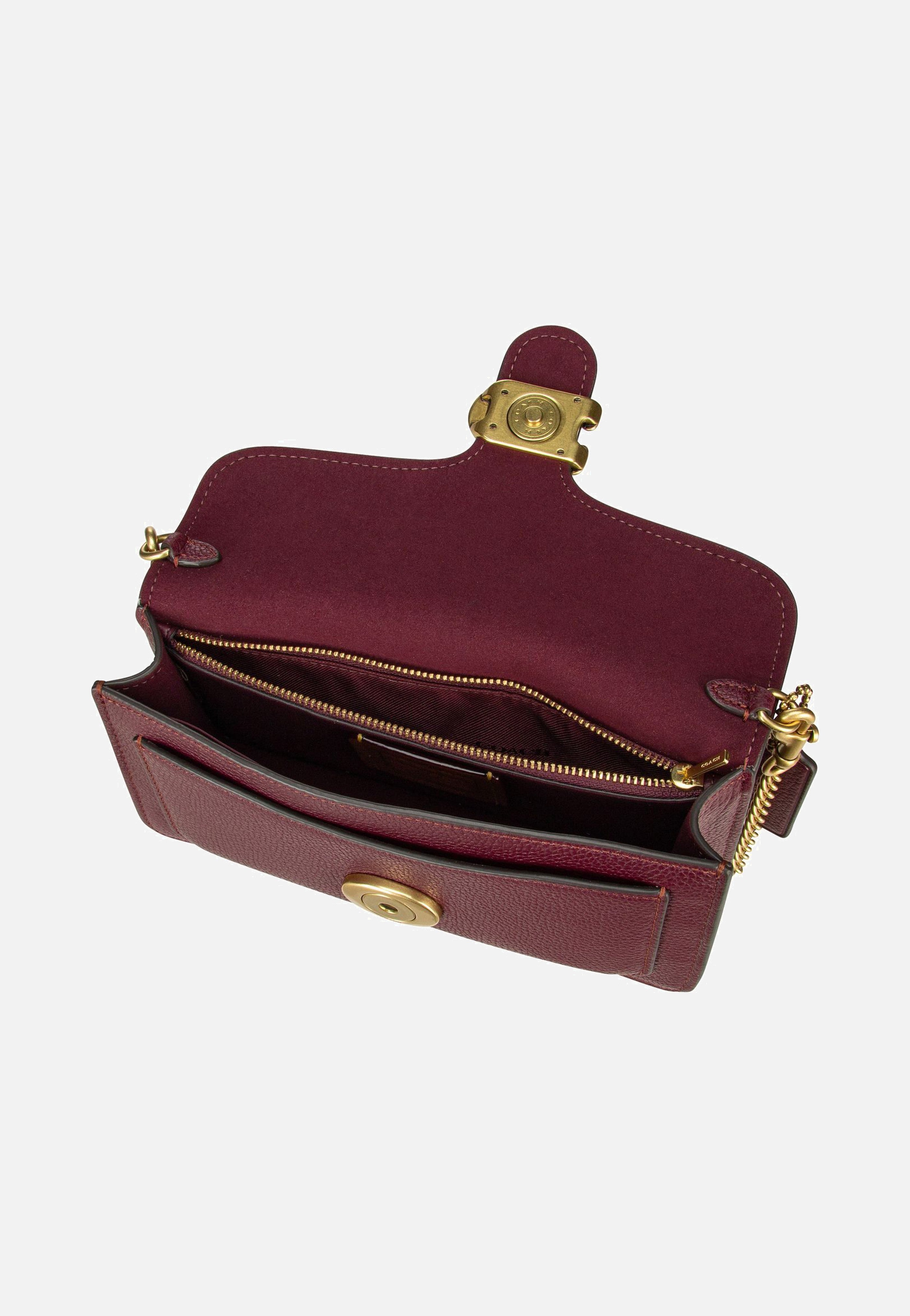 COACH - Tabby Chain Clutch Polished Pebble Merlot - Shoulder Bag | Women-Image