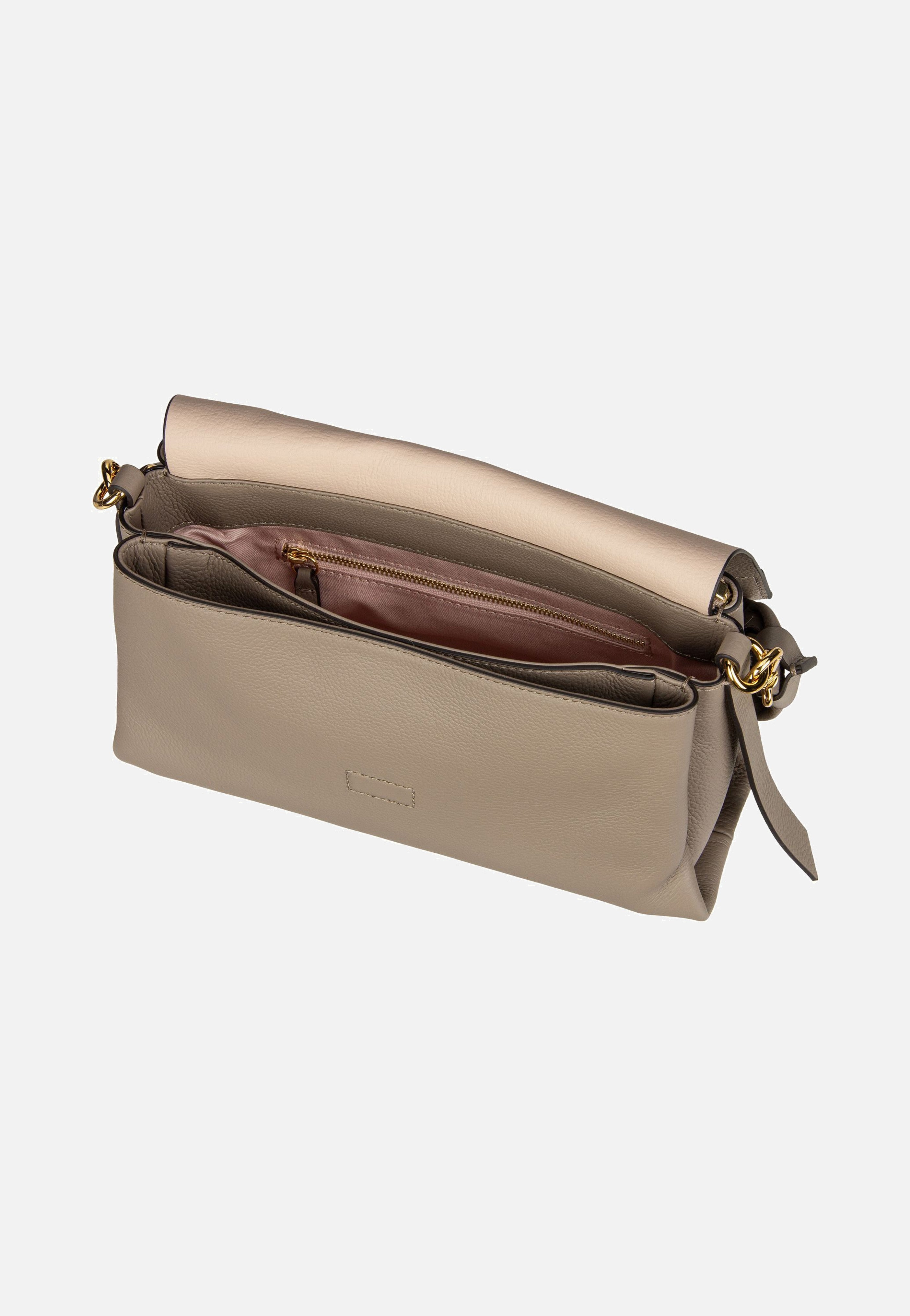 Coccinelle - Boheme Grana Double 1201 Warm Taupe/Rosette - Shoulder Bag | Women-Image