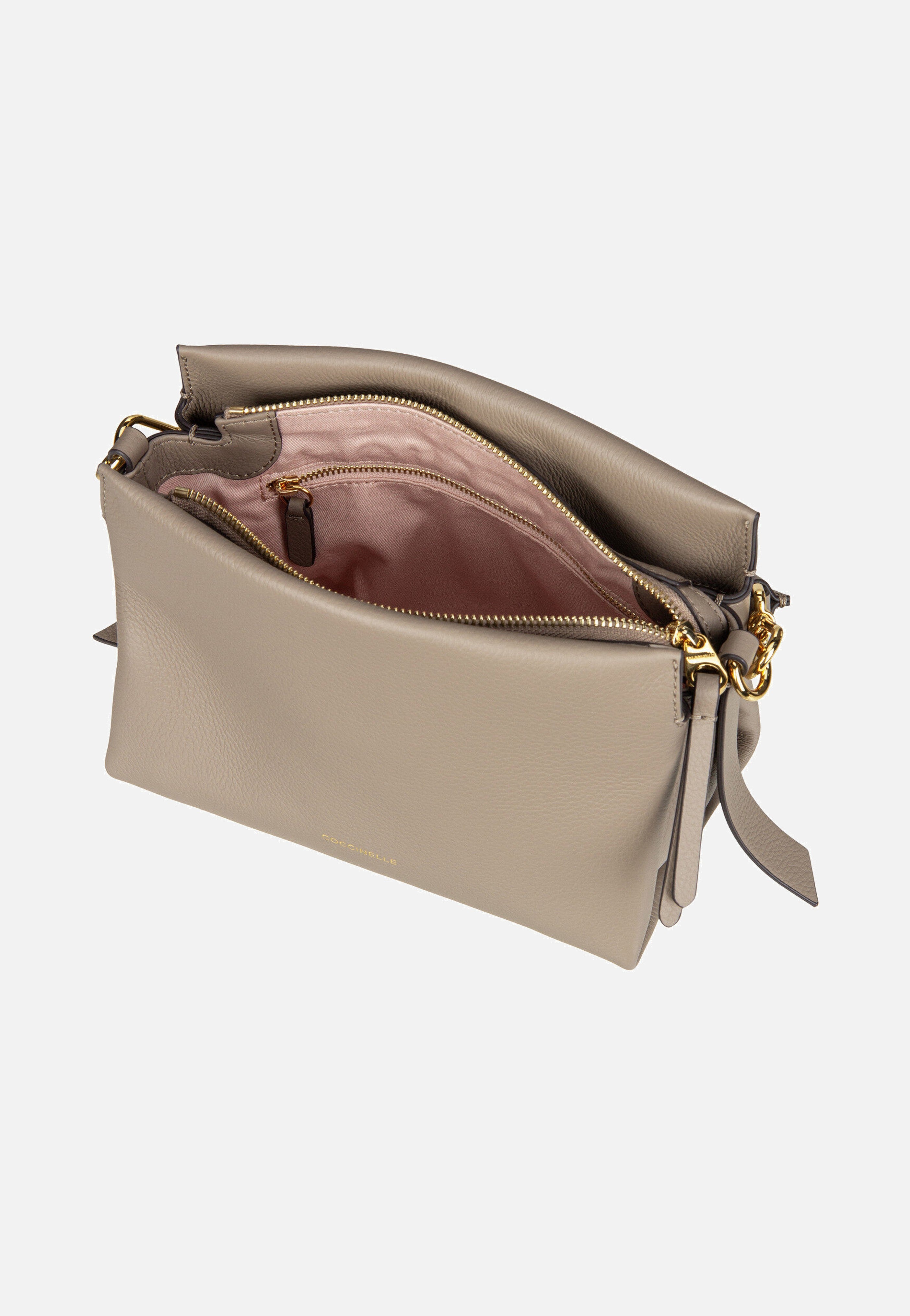 Coccinelle - Boheme Grana Double 5801 Warm Taupe/Rosette - Handle Bag | Women-Image