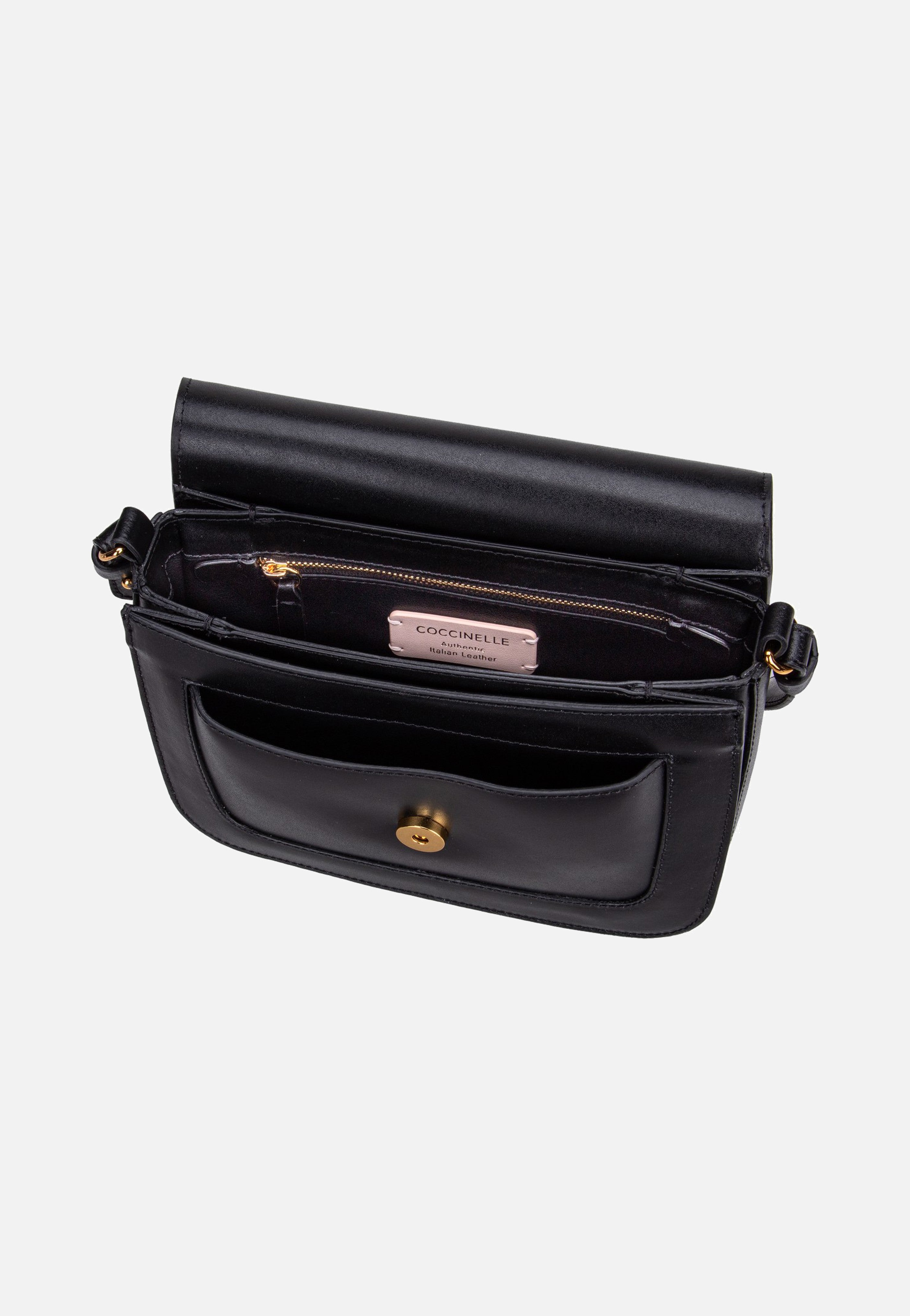 Coccinelle C-Me Calf 1501 Noir Crossbody Bag