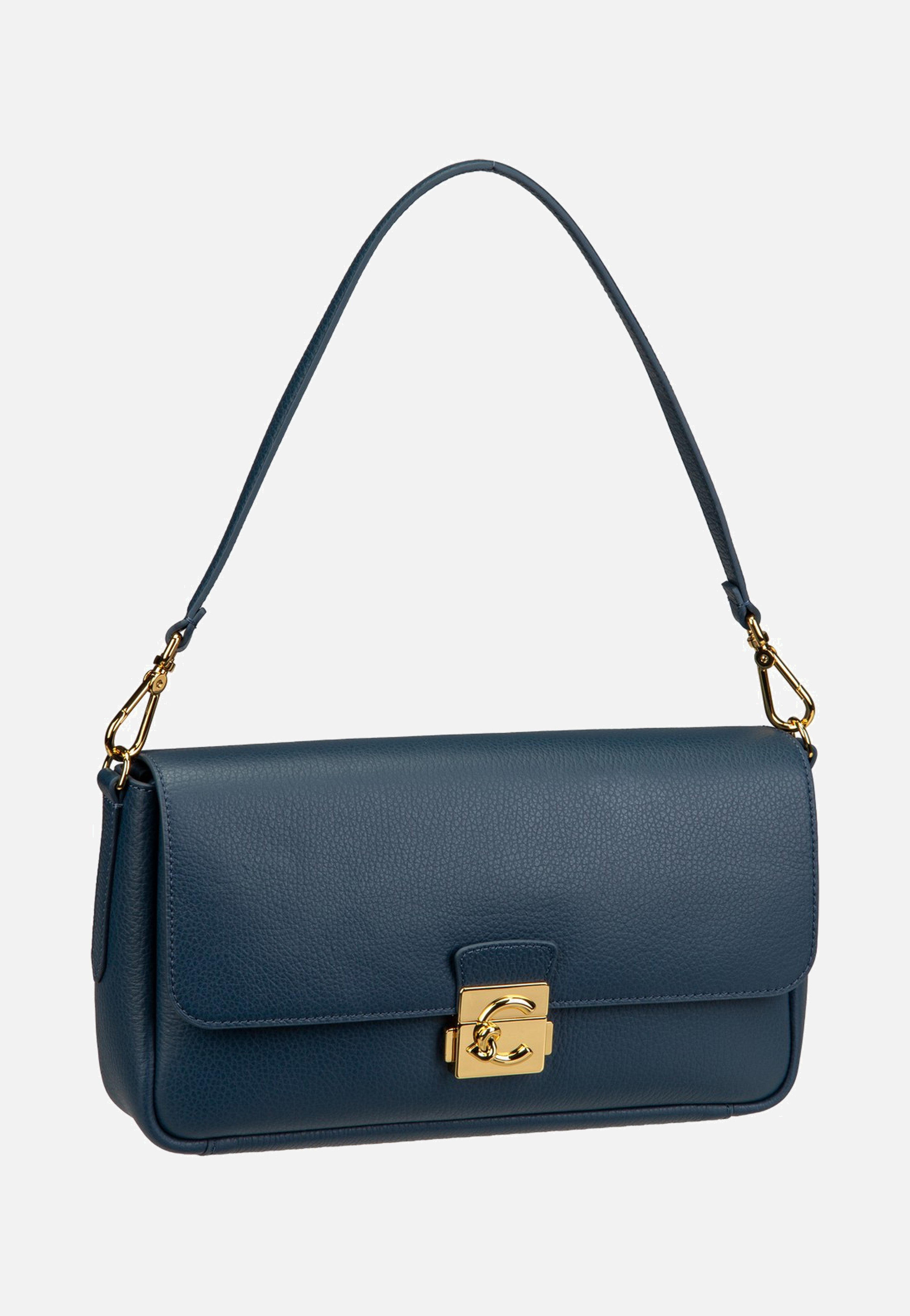 Coccinelle C-Me Lock 1201 Deep Blue Shoulder Bag