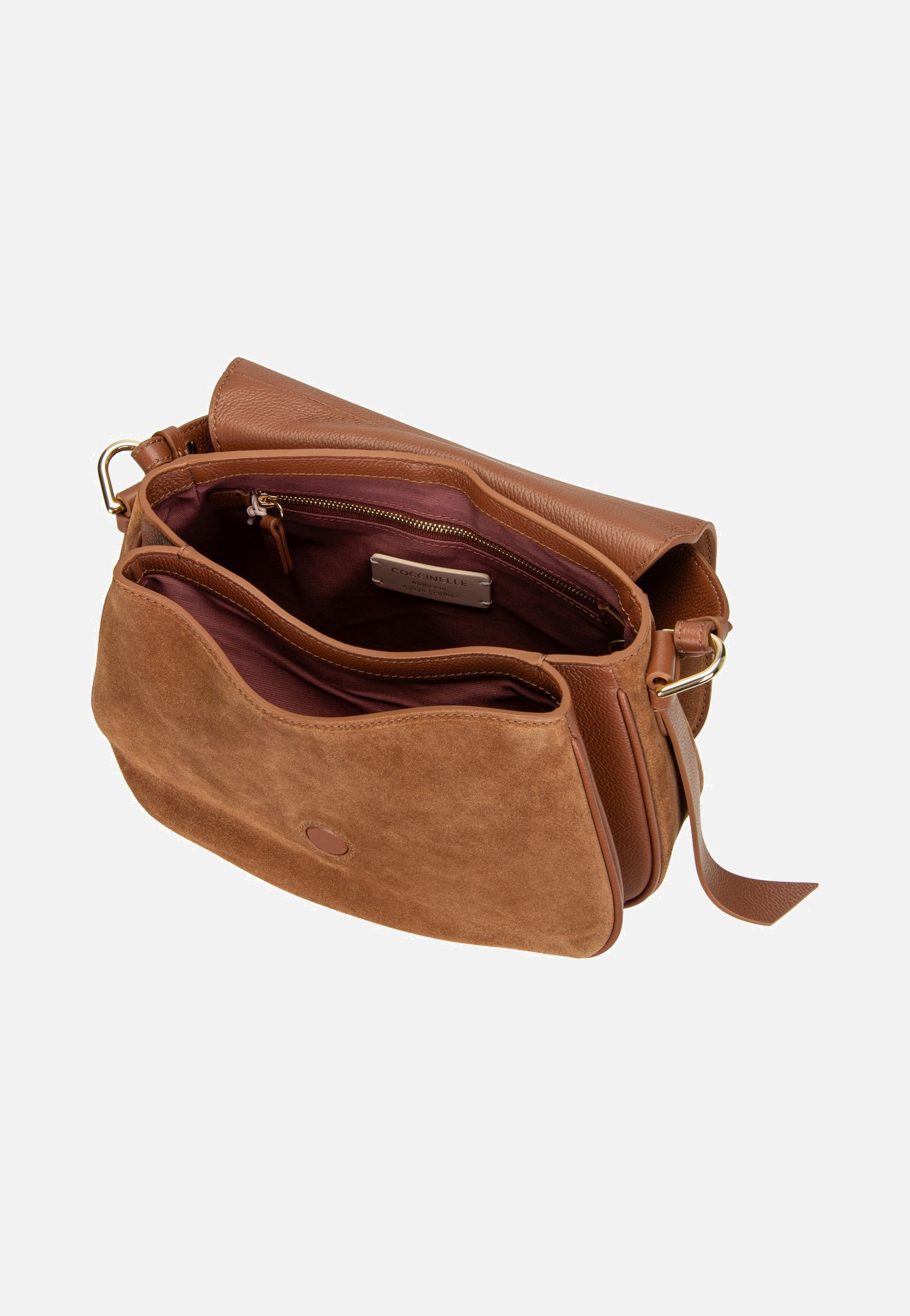 Coccinelle Coccinellemavery Suede Bi 1801 Cognac/Cognac Crossbody Bag