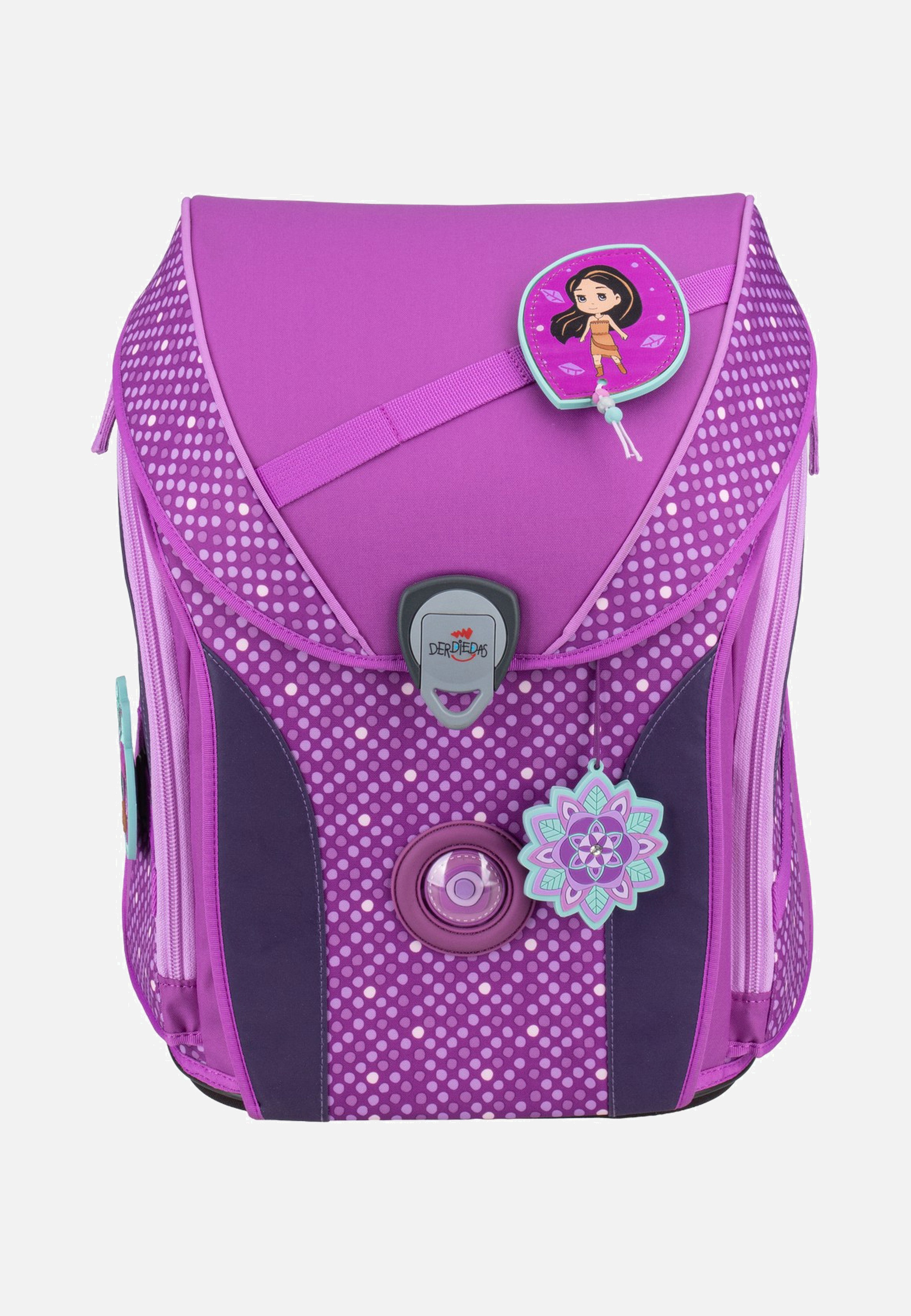 DerDieDas ErgoFlex MAX Set 2 Purple Dots School Backpack