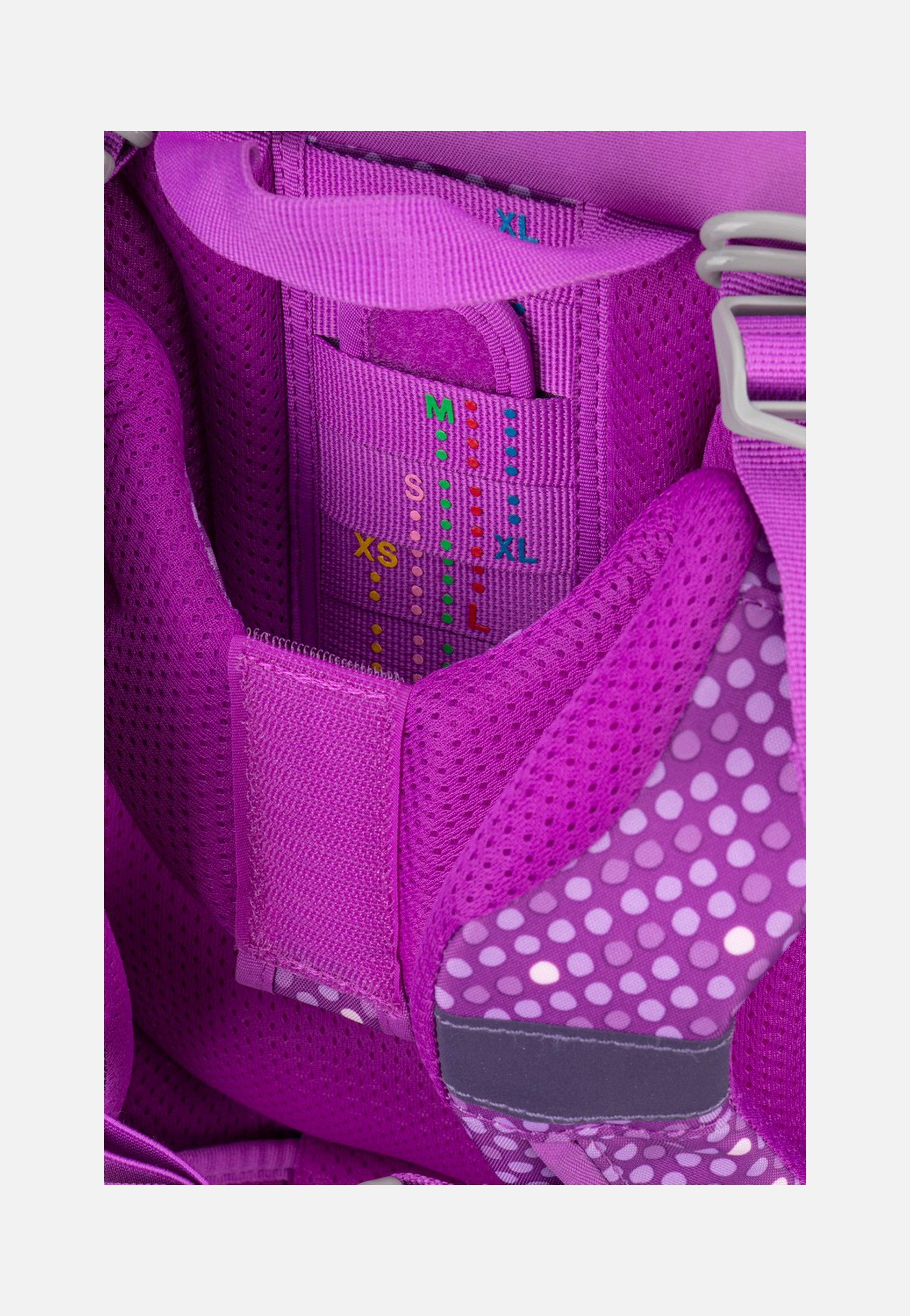 DerDieDas ErgoFlex MAX Set 2 Purple Dots School Backpack