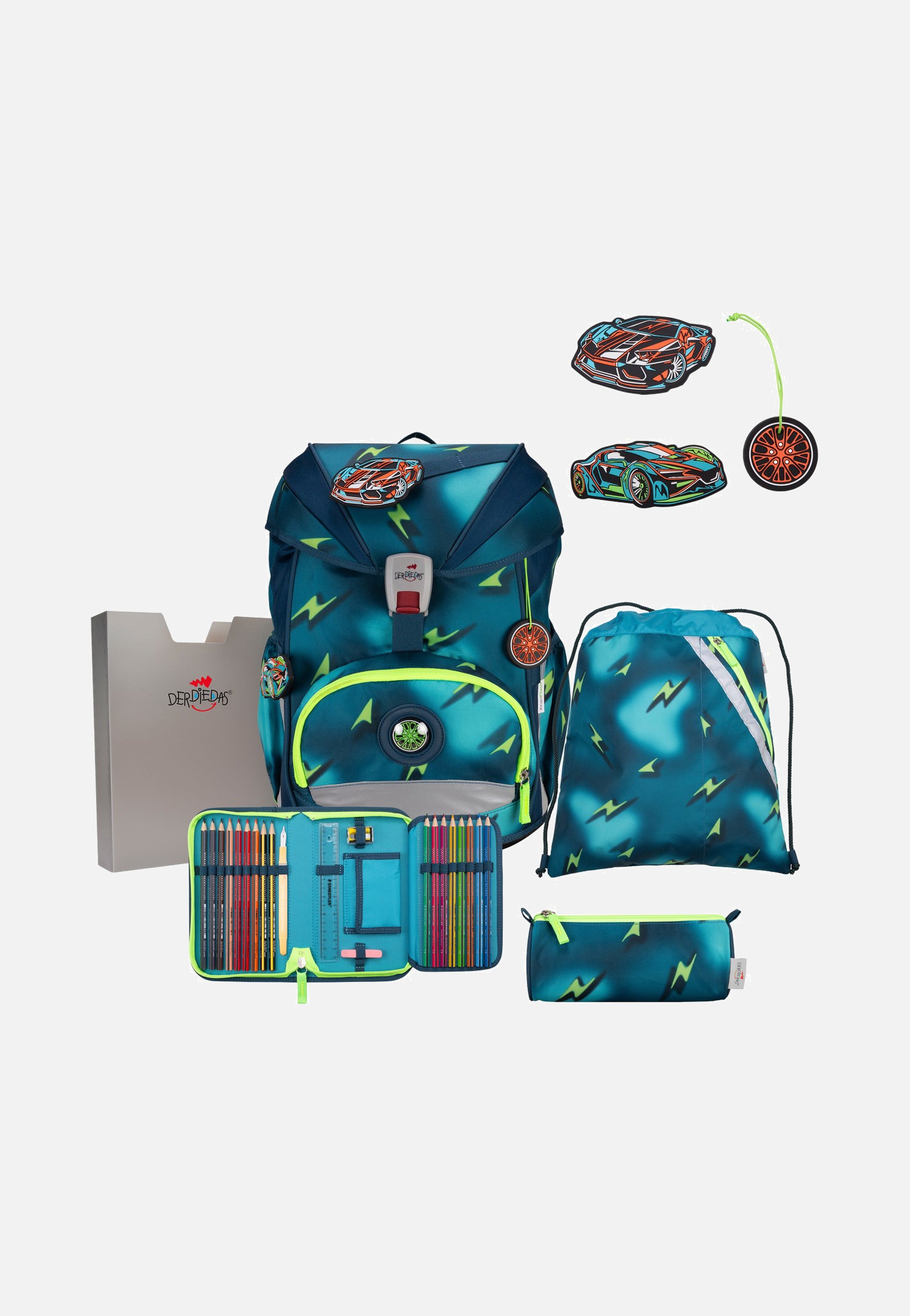 DerDieDas ErgoFlex Superlight Set Magic Light School Backpack
